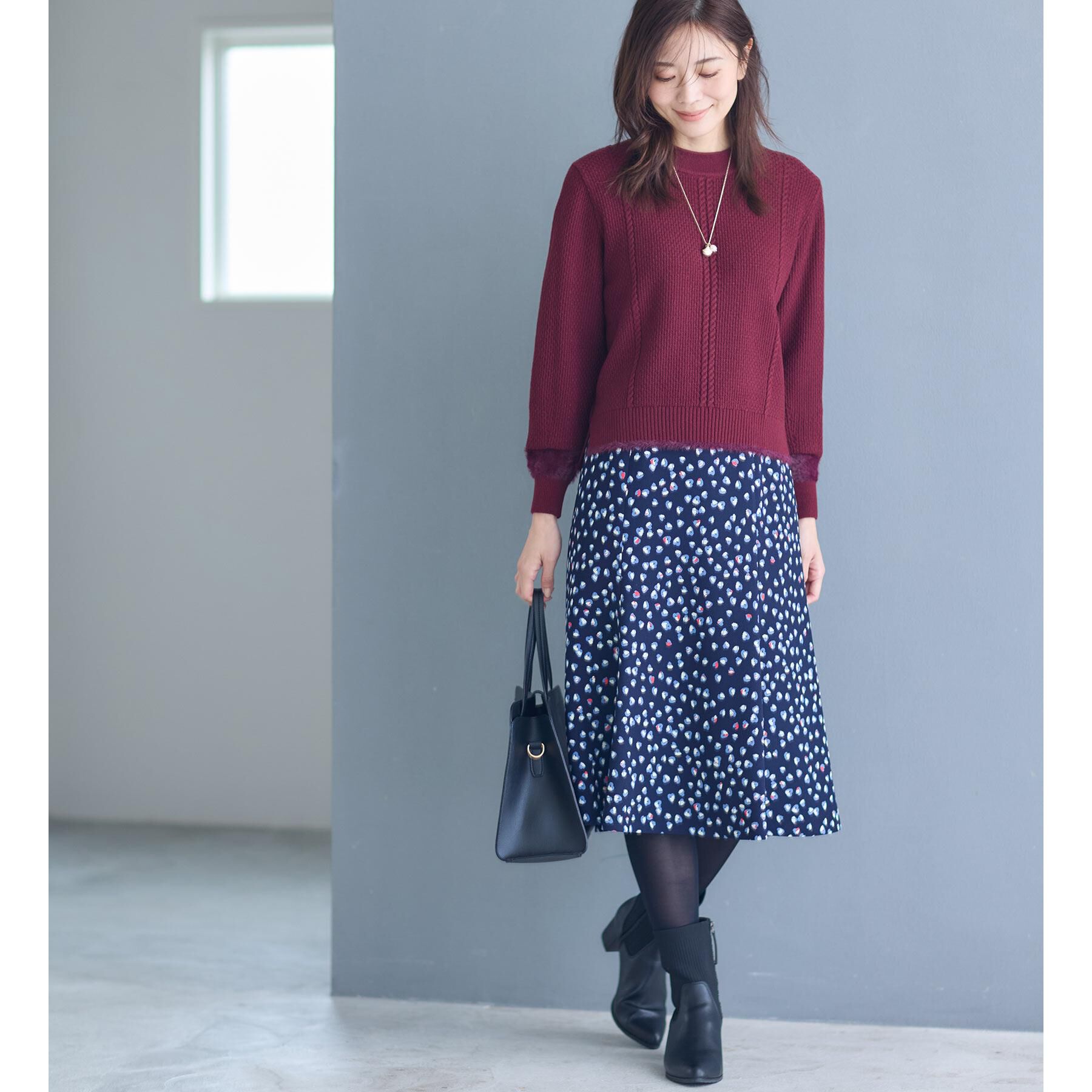 Reflect「ソフトフレアプリントスカート」|スカート|