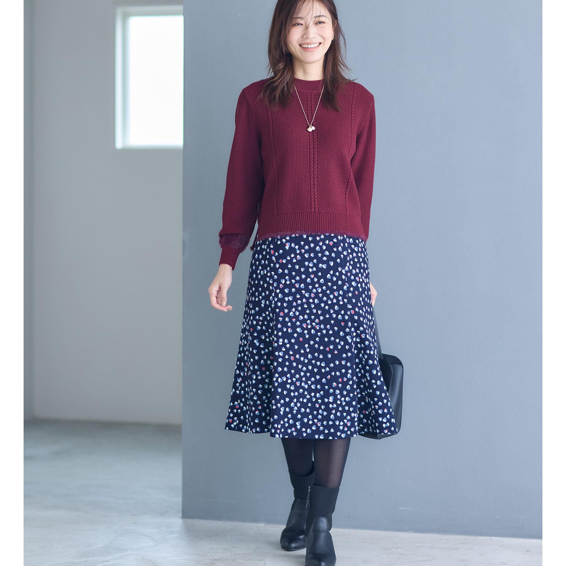 Reflect「ソフトフレアプリントスカート」|スカート|