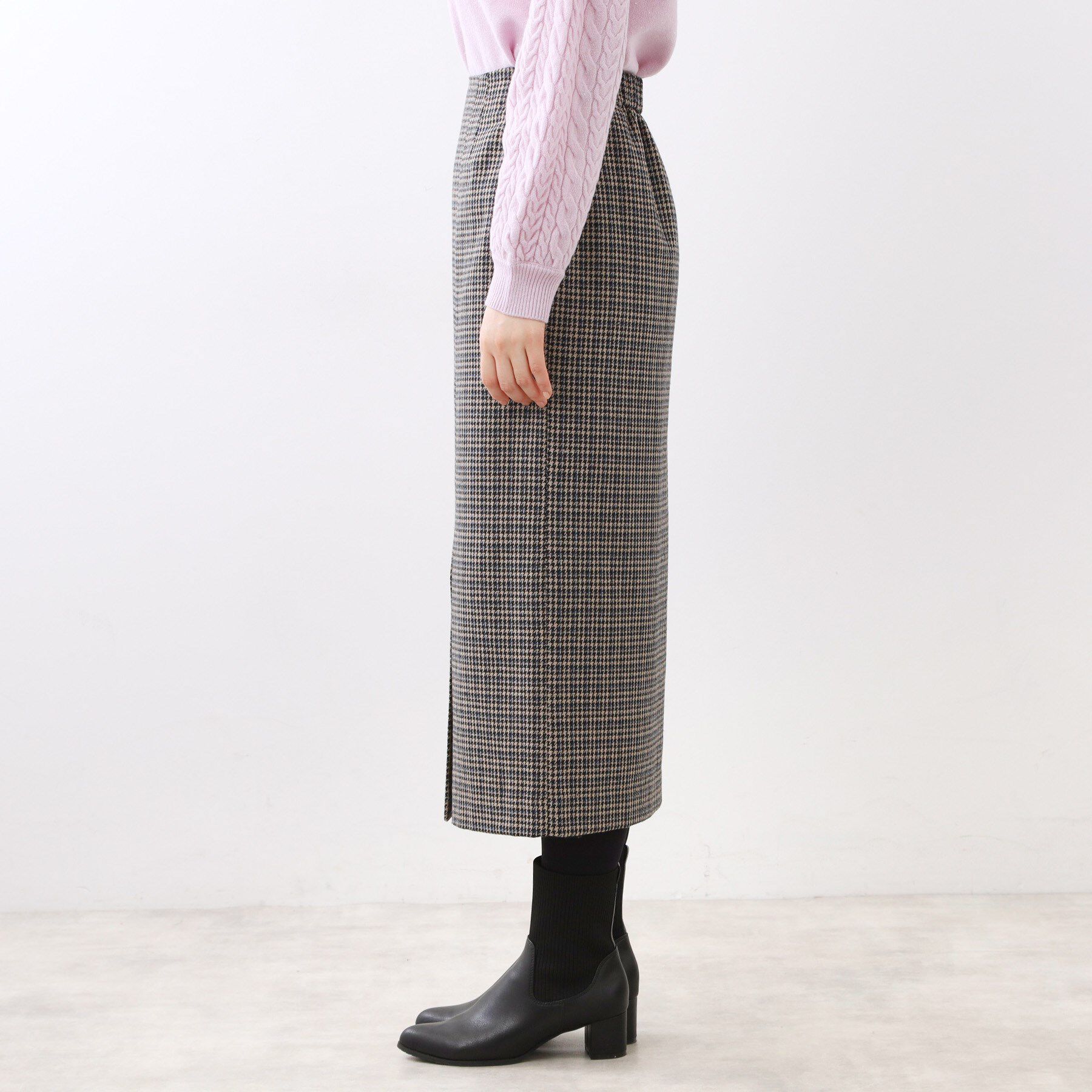 Reflect「【秋映え◎】千鳥格子風タイトスカート」|スカート|