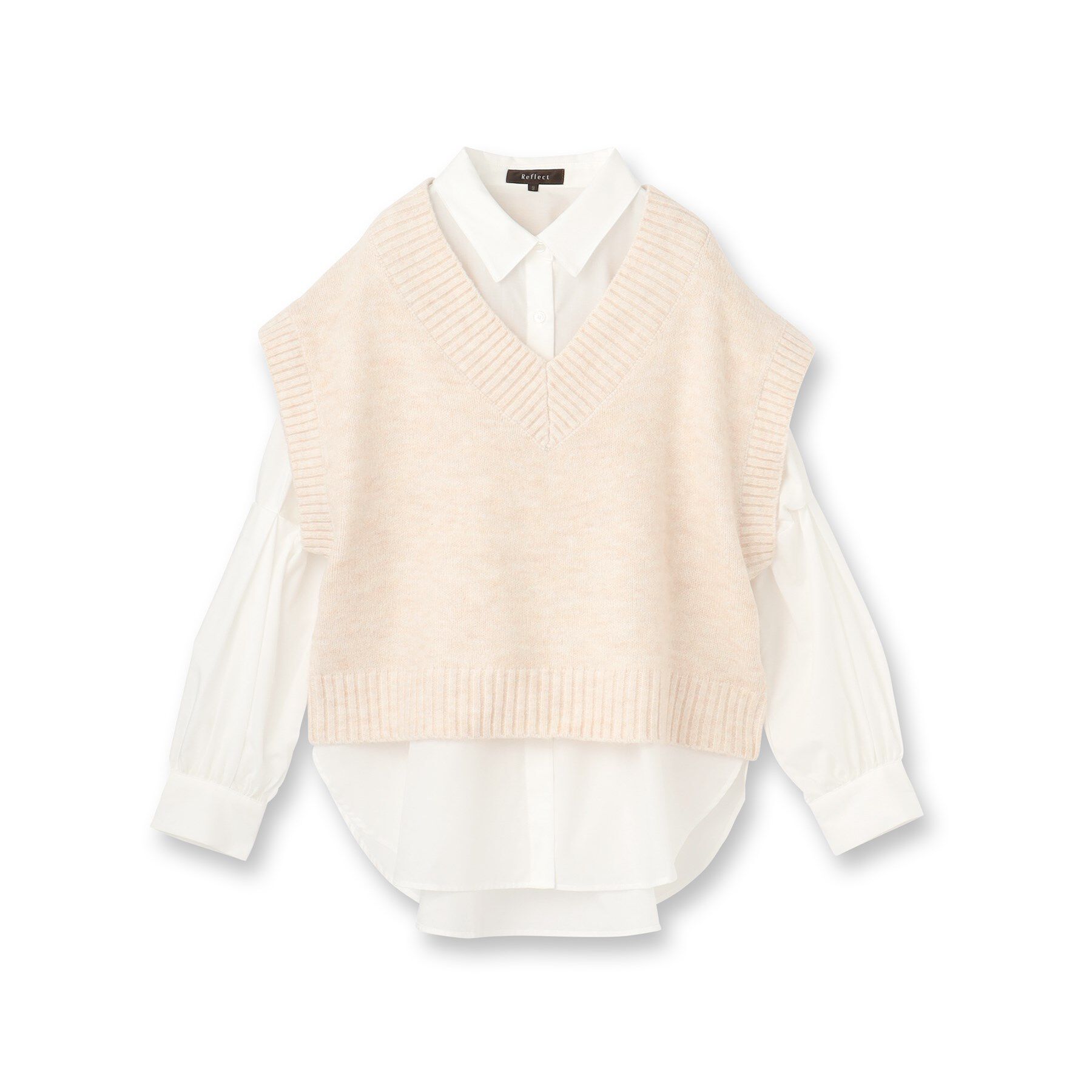 Reflect「【単品使い◎】ニットベスト＋シャツセット」|その他|