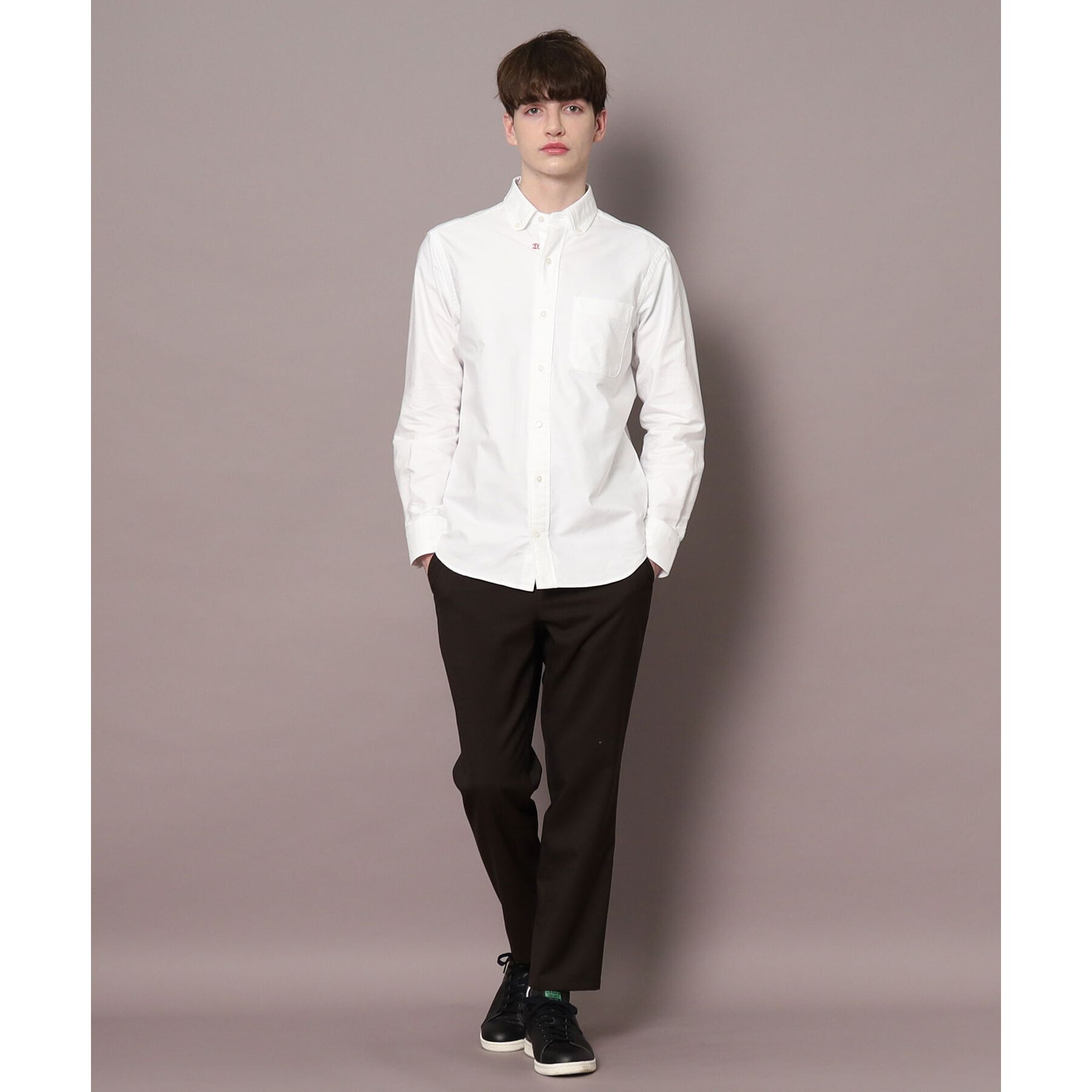 DRESSTERIOR「オックスフォード ラウンドカラーシャツ」|シャツ・ブラウス|