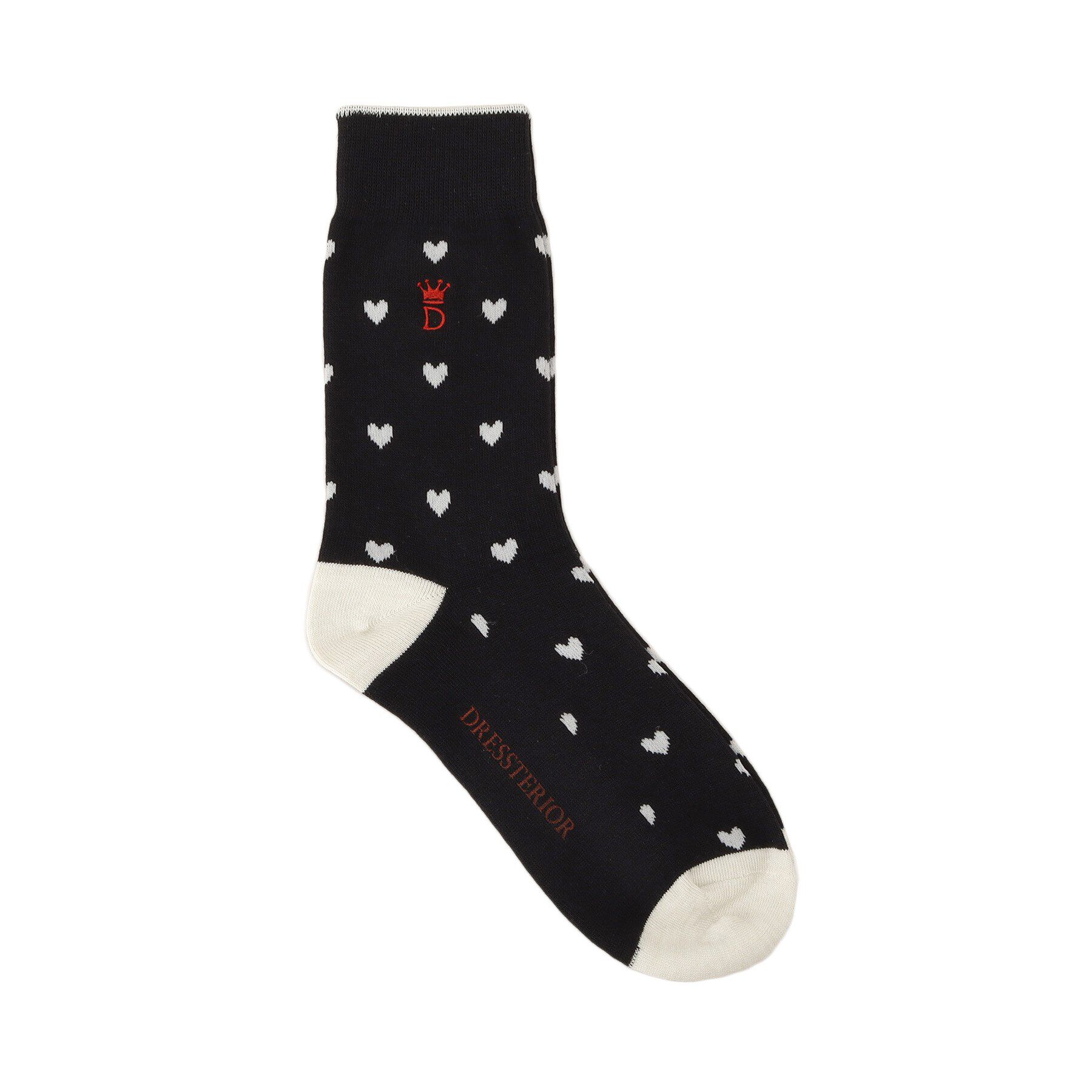 DRESSTERIOR「ハート柄ソックス」|ソックス|ブラック(419)