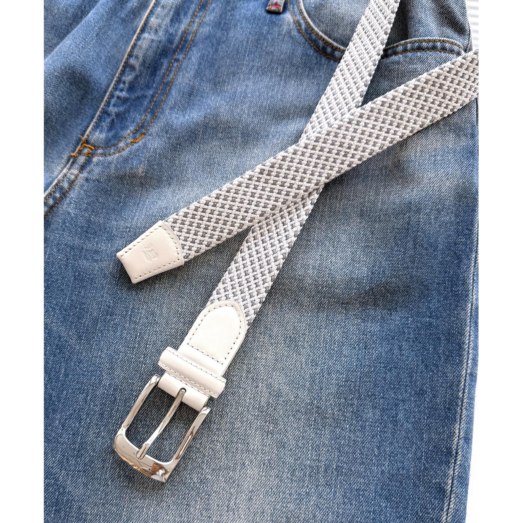 DRESSTERIOR「ストレッチメッシュベルト」|ベルト|ホワイト(001)