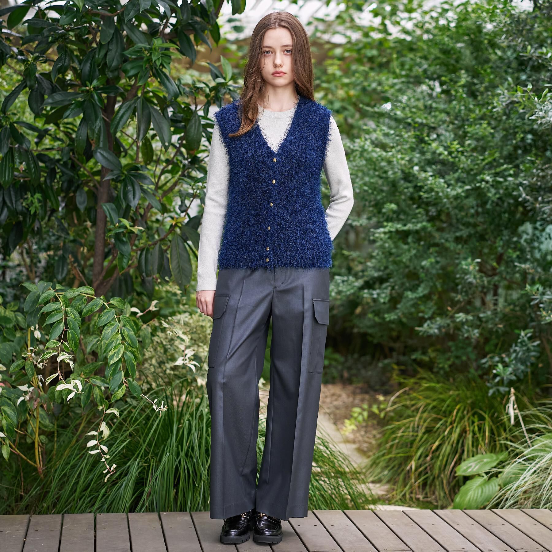 DRESSTERIOR「【洗える/前後2WAY】フェザーヤーン2WAYニットプルオーバー」|ニット・セーター|