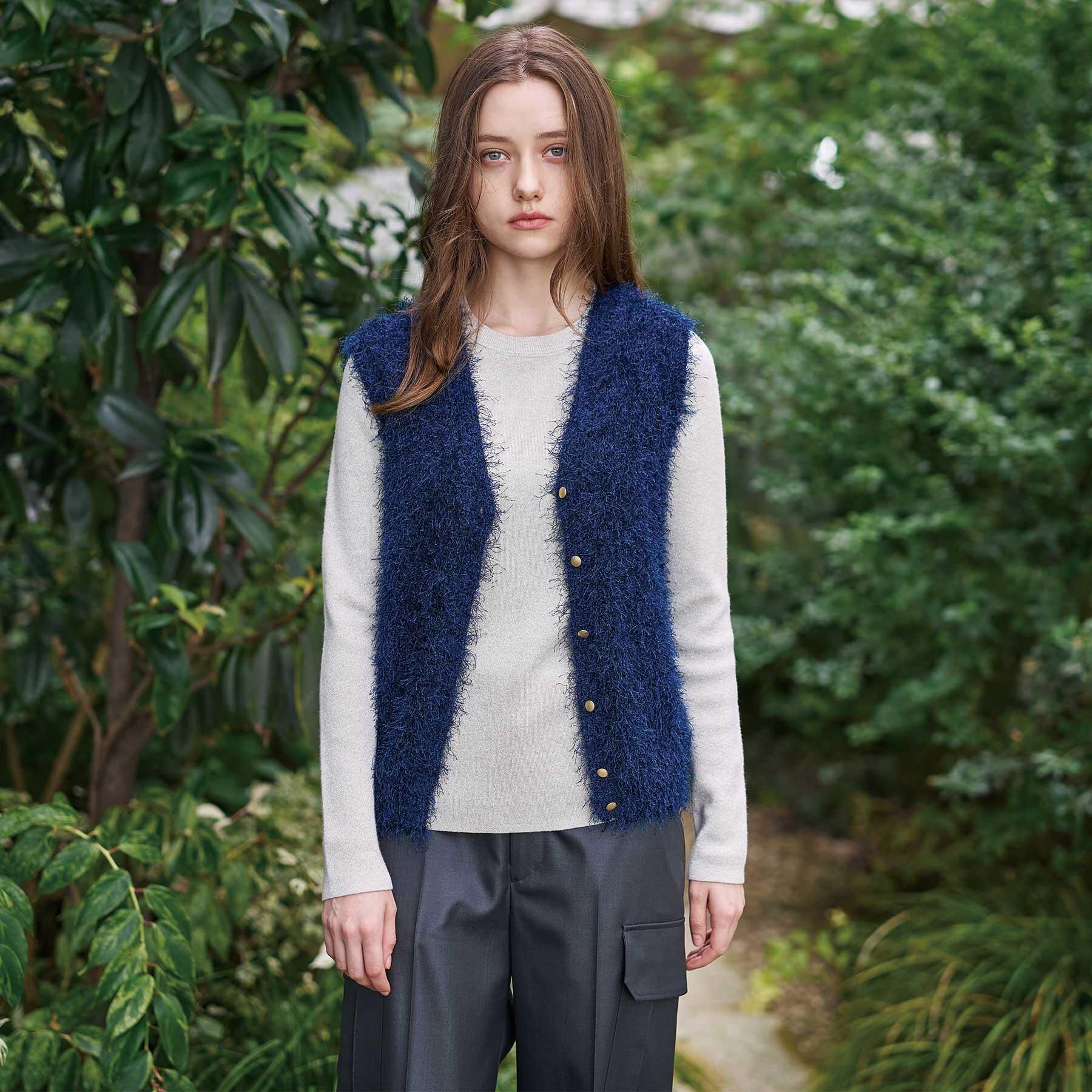 DRESSTERIOR「【洗える/前後2WAY】フェザーヤーン2WAYニットプルオーバー」|ニット・セーター|