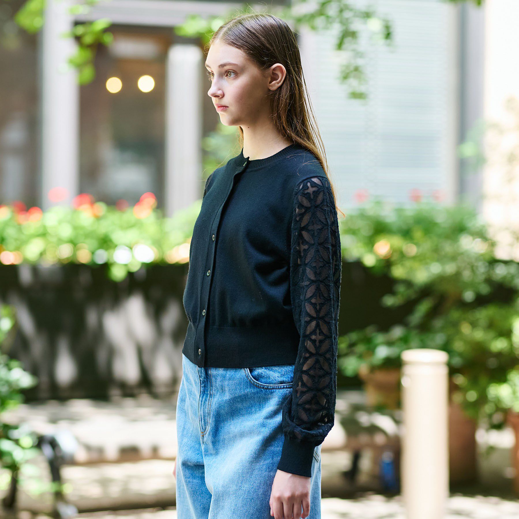 DRESSTERIOR「オーバーラップオパールスリーブカーディガン」|カーディガン|