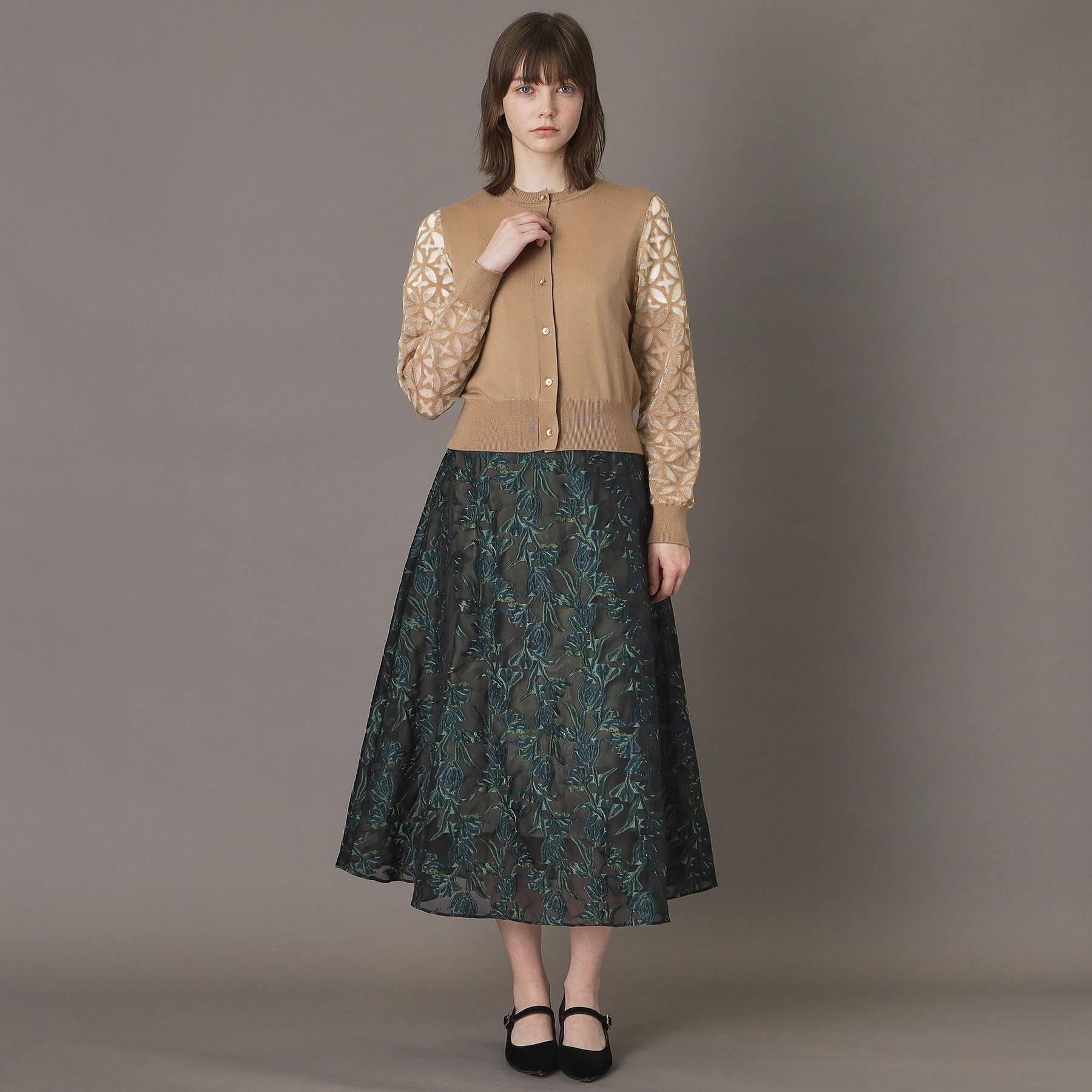 DRESSTERIOR「オーバーラップオパールスリーブカーディガン」|カーディガン|