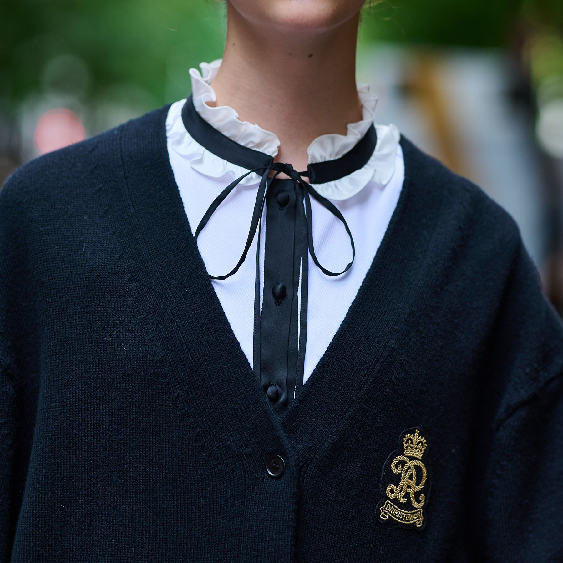 DRESSTERIOR「レタードニットカーディガン」|カーディガン|