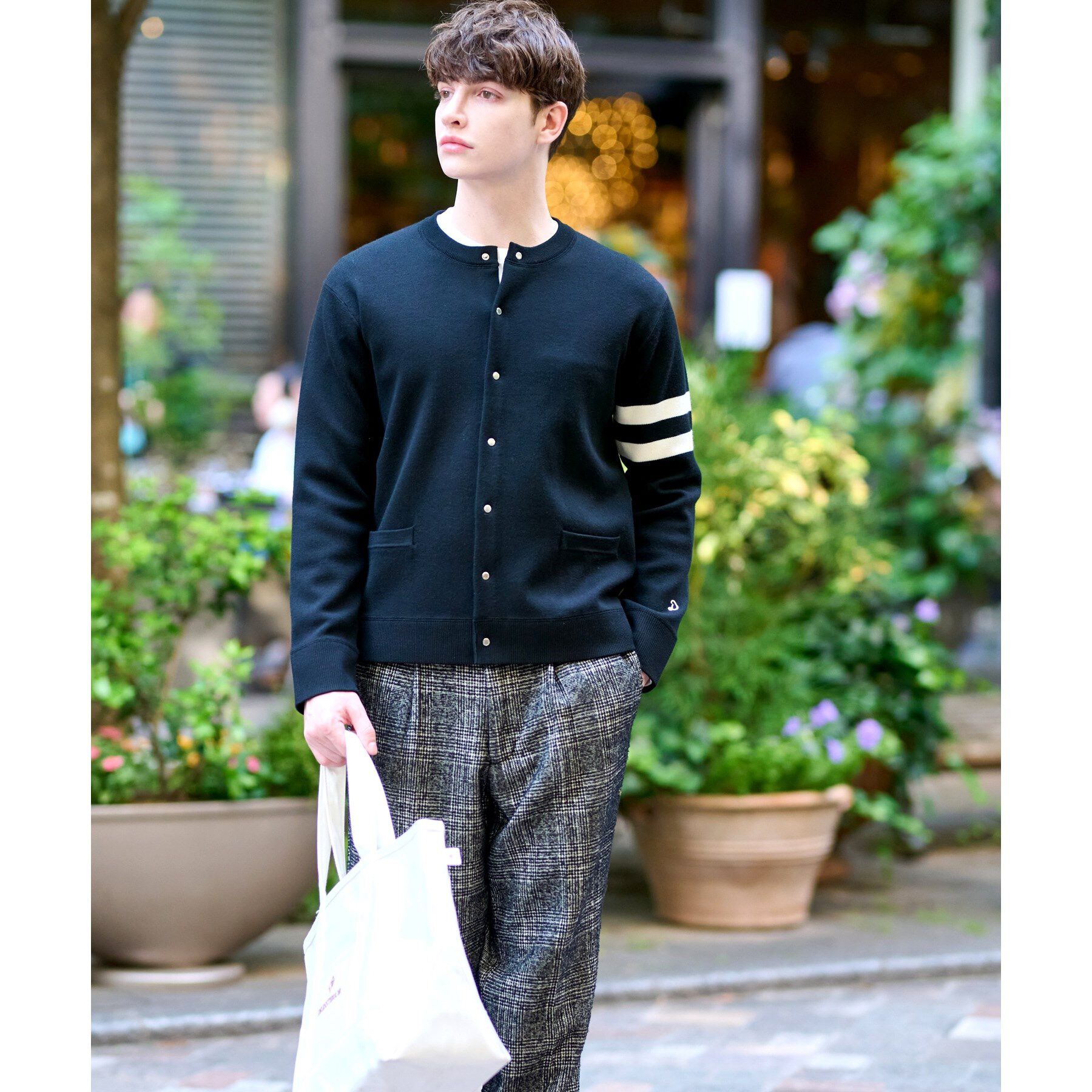 DRESSTERIOR「ウォッシャブル アームライン ラウンドカーディガン」|カーディガン|