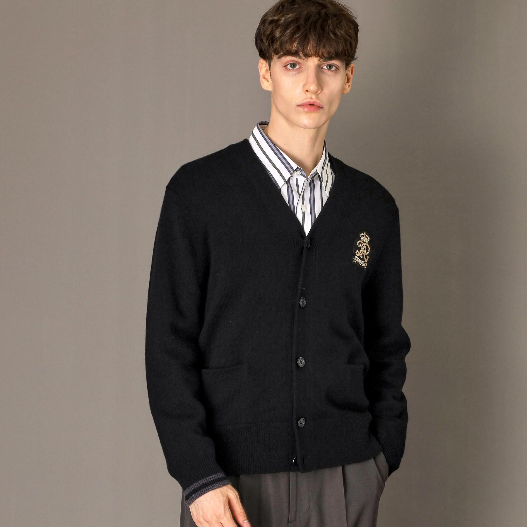 DRESSTERIOR「ウォッシャブル エンブレムカーディガン」|カーディガン|