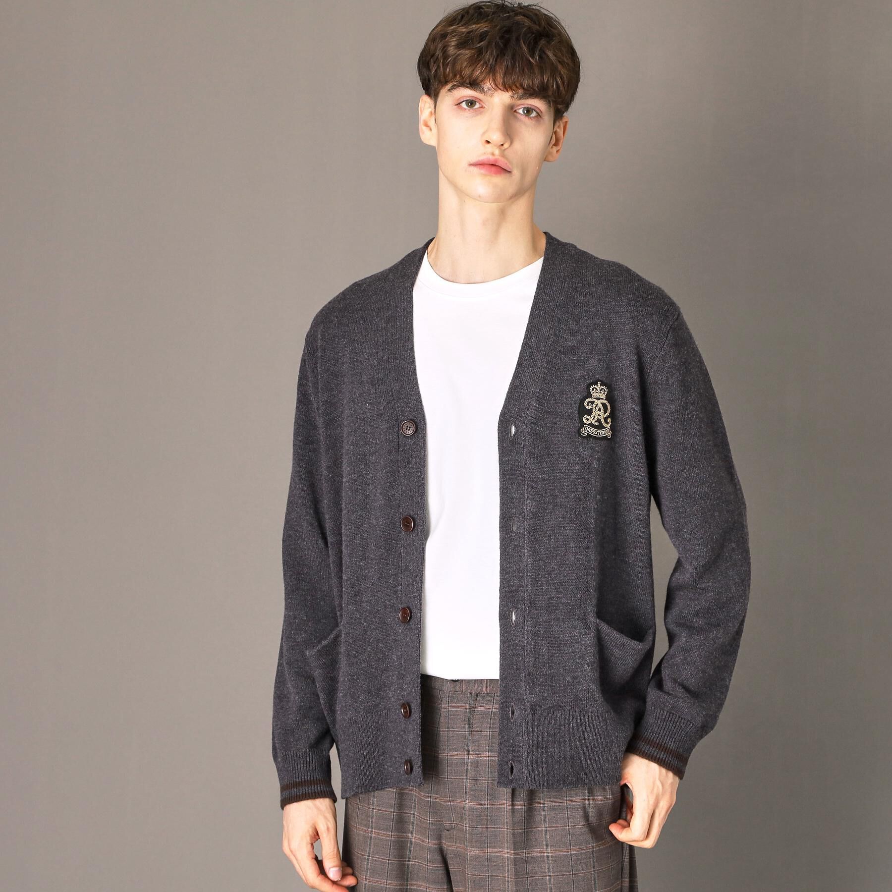 DRESSTERIOR「ウォッシャブル エンブレムカーディガン」|カーディガン|