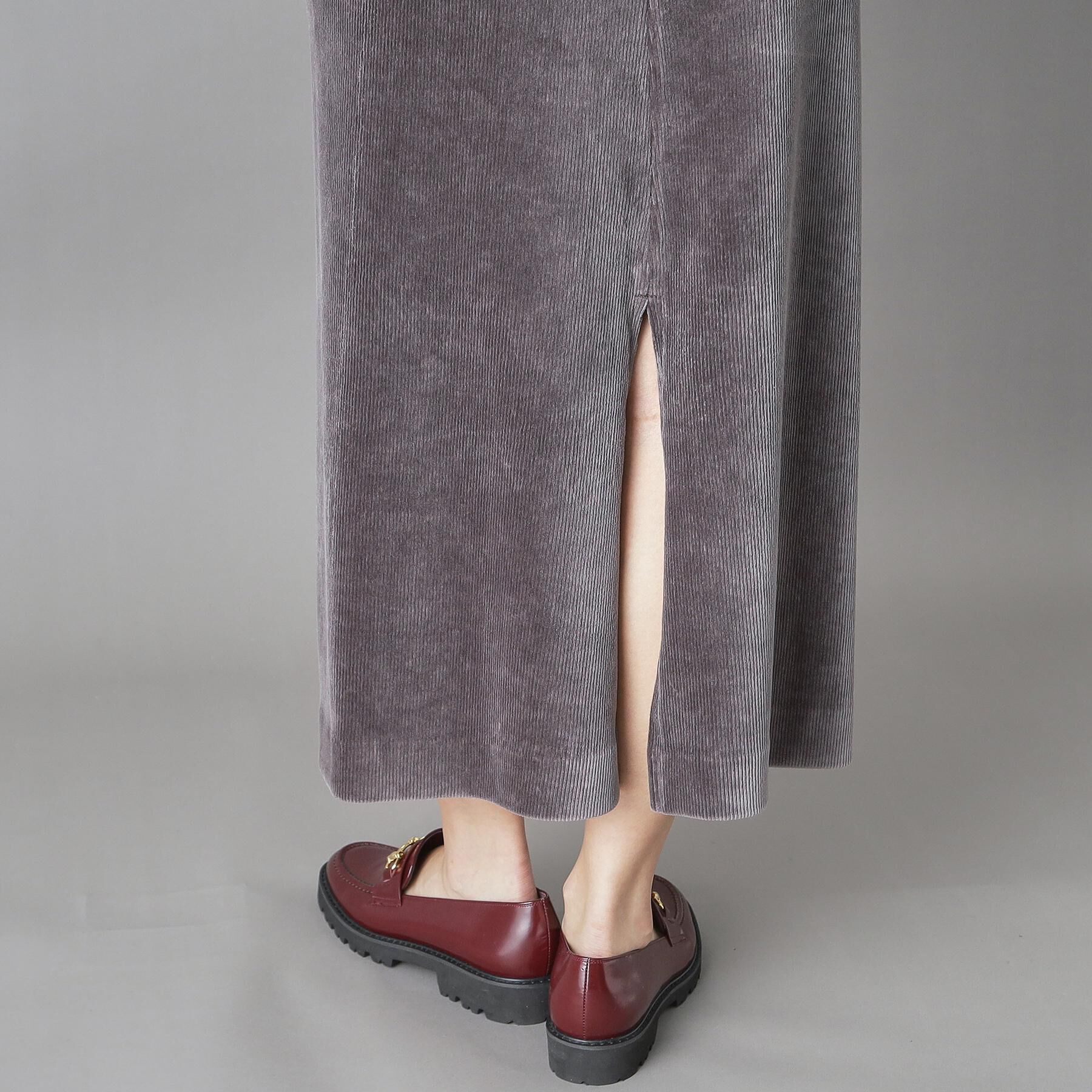 DRESSTERIOR「コーデュロイジャージタイトスカート」|スカート|