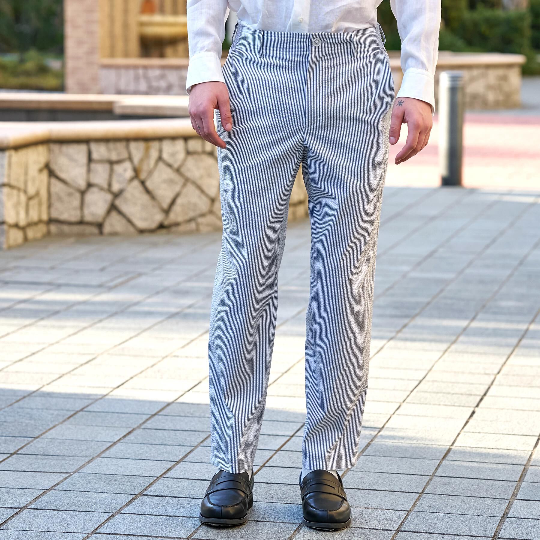 DRESSTERIOR「【吸湿速乾/セットアップ可/ウォッシャブル】COOLMAX シアサッカー SET UP パンツ」|その他|