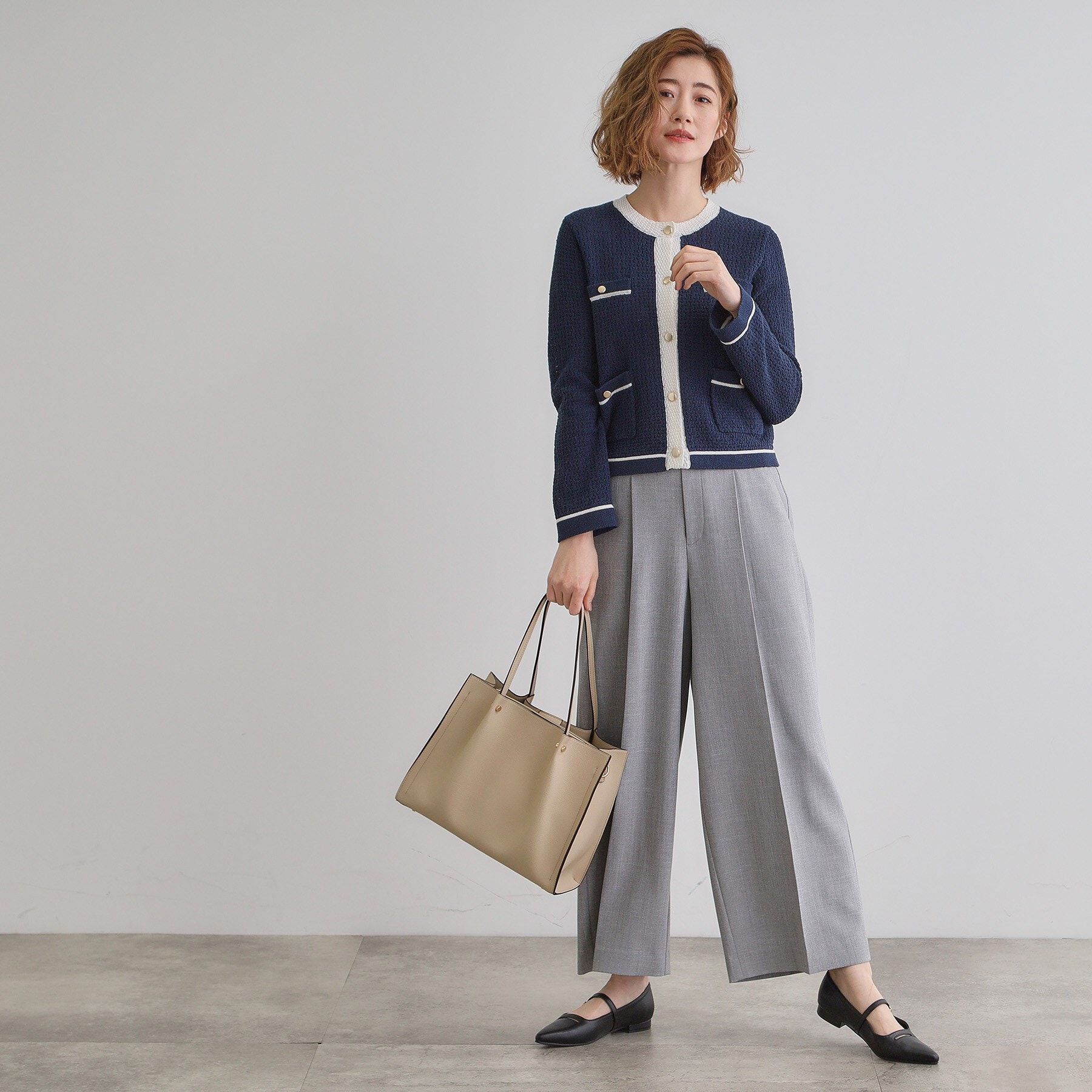 grove「【雑誌掲載】タックハンドルスクエア2WAYトート」|トートバッグ|