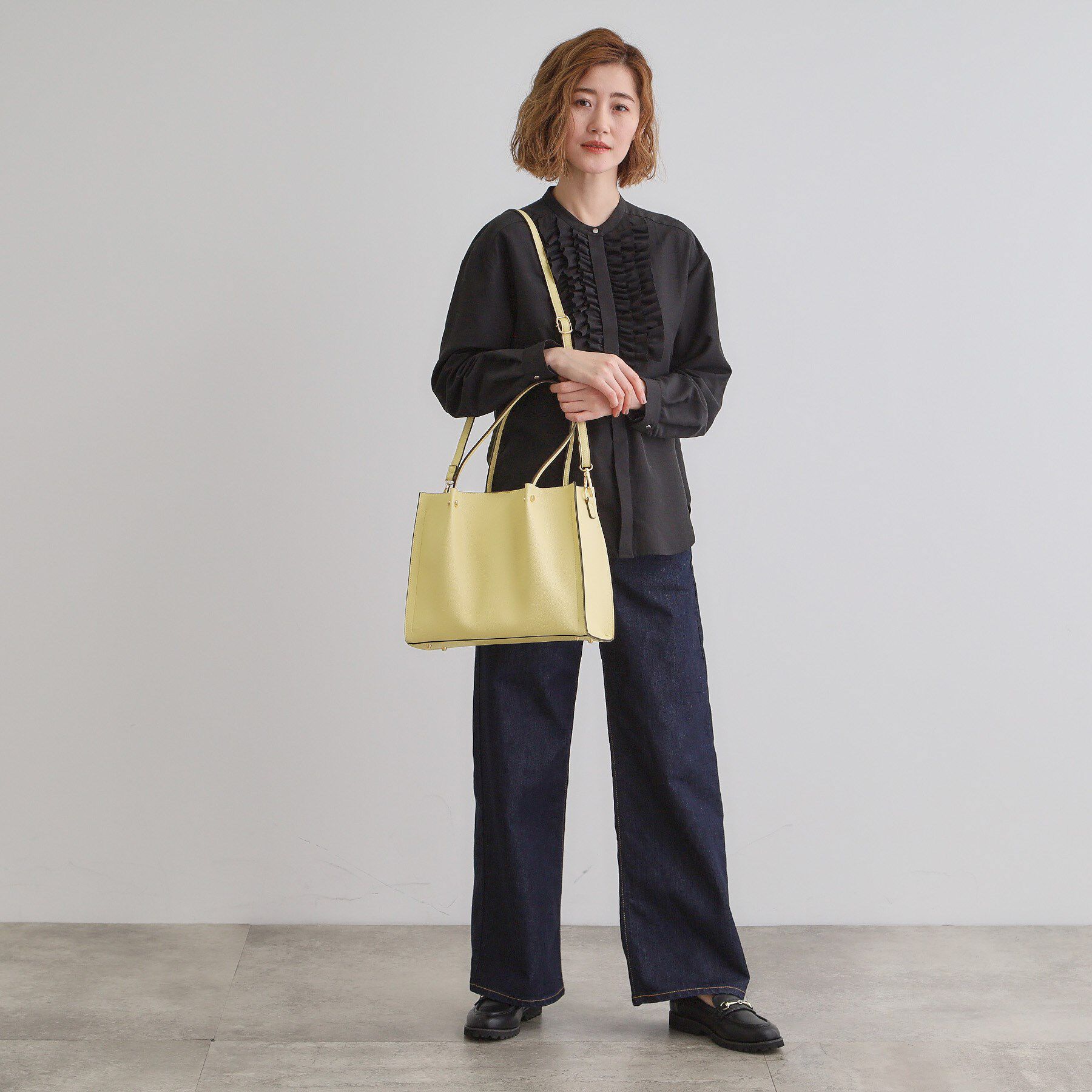 grove「【雑誌掲載】タックハンドルスクエア2WAYトート」|トートバッグ|