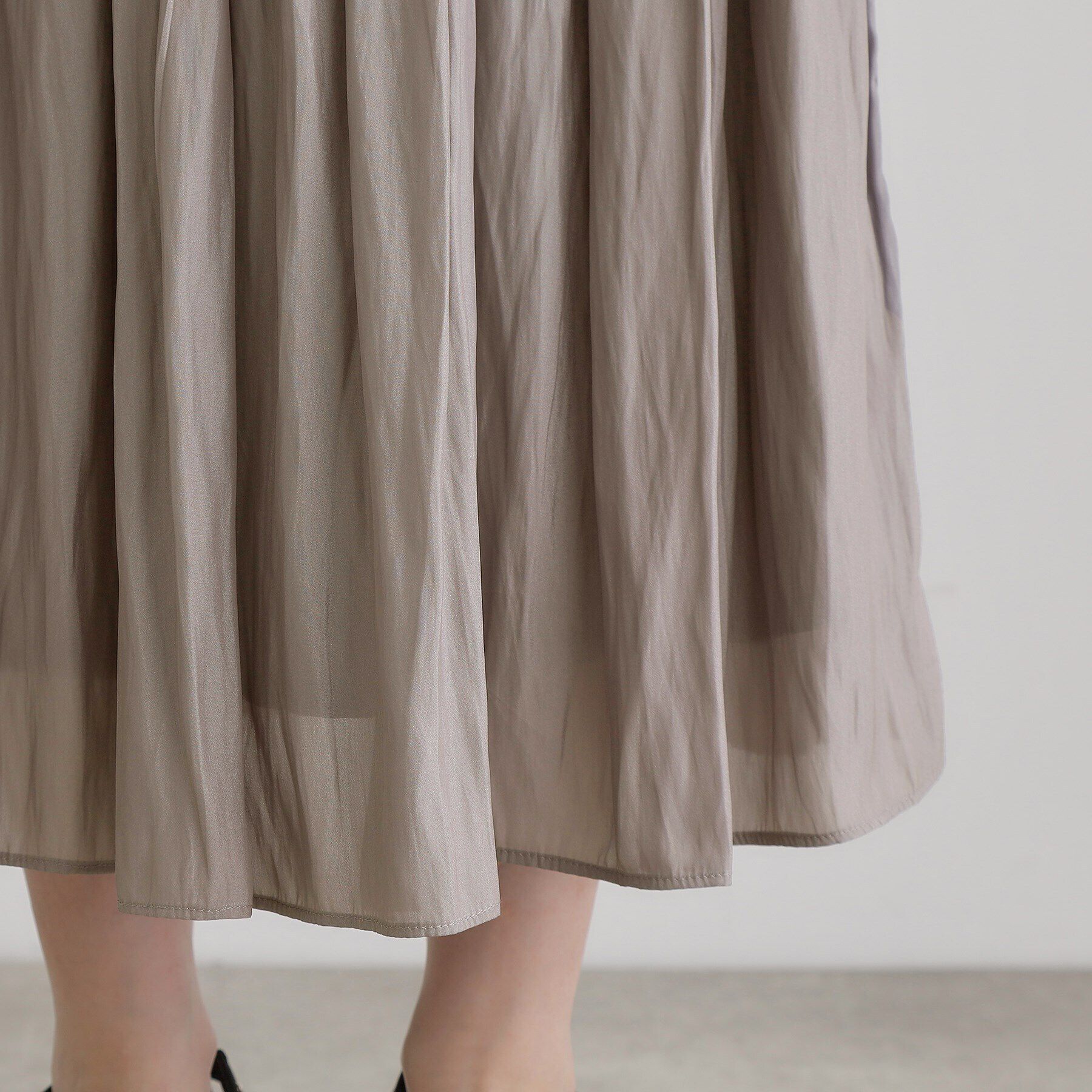 grove「割線サテンギャザースカート」|スカート|