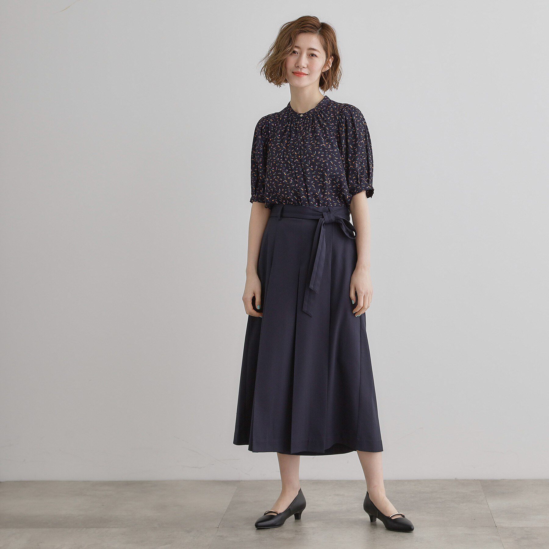 grove「【洗える】ヴィンテージサテンウイングスリーブブラウス」|シャツ・ブラウス|