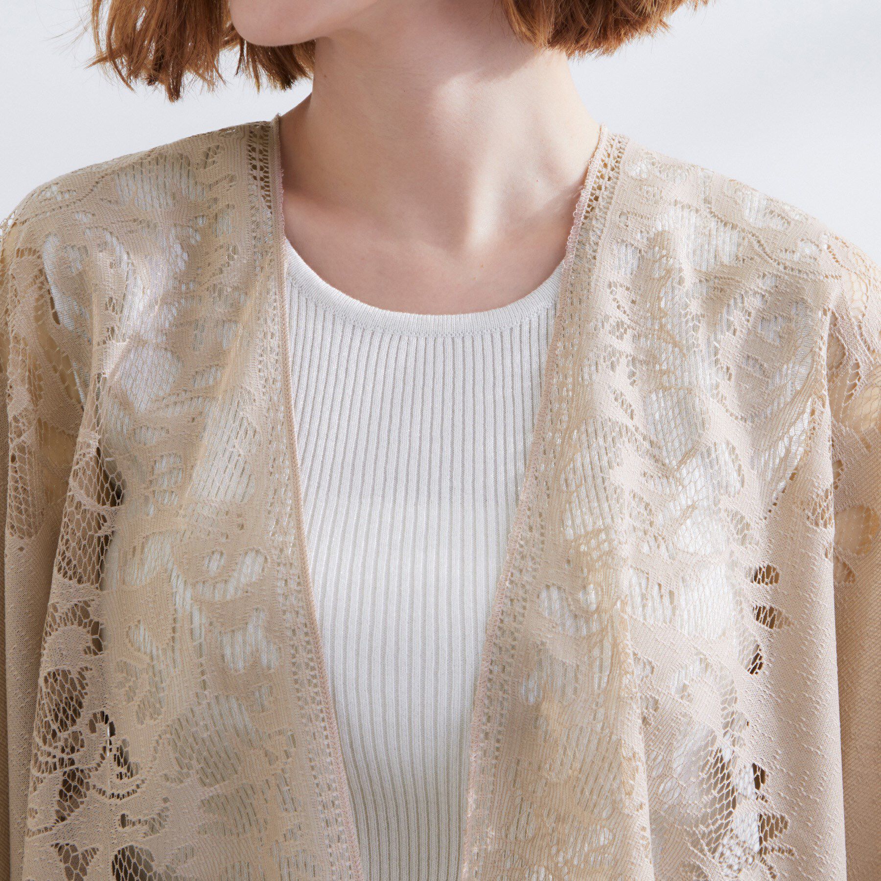 grove「レースタバードポンチョ」|ポンチョ・ケープ|