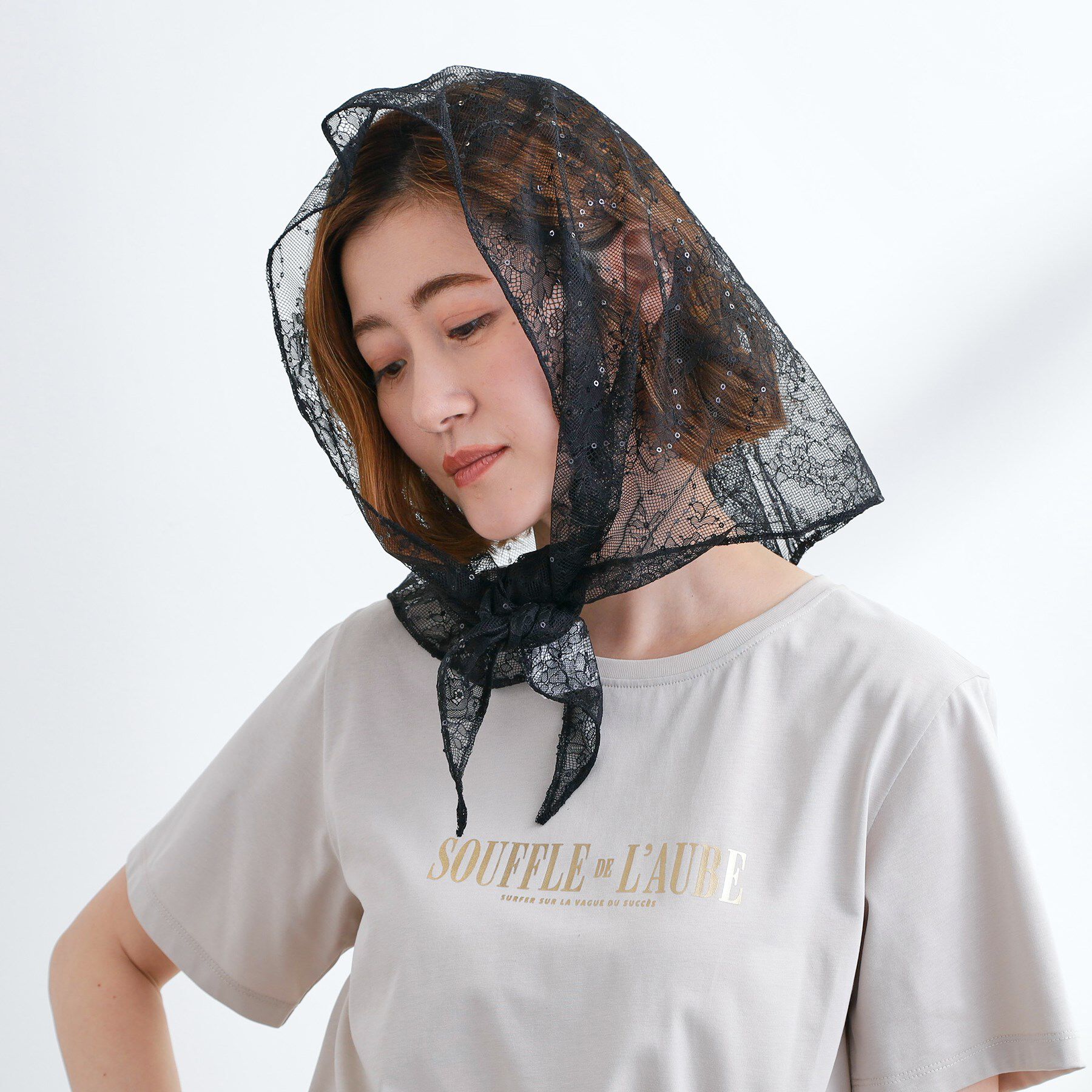 grove「レーストライアングルスカーフ」|バンダナ・スカーフ|