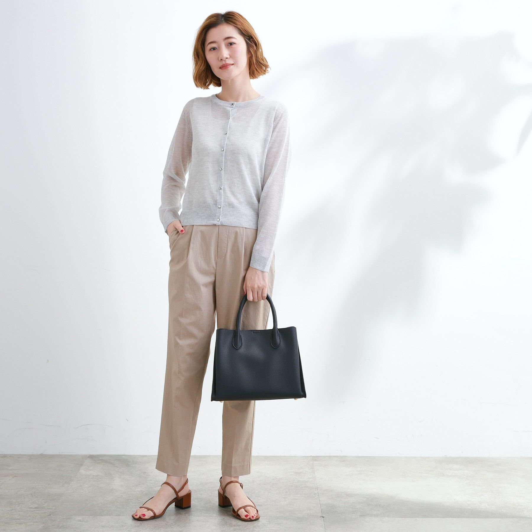 grove「【人間工学】中仕切りバイカラー2WAYトート」|トートバッグ|