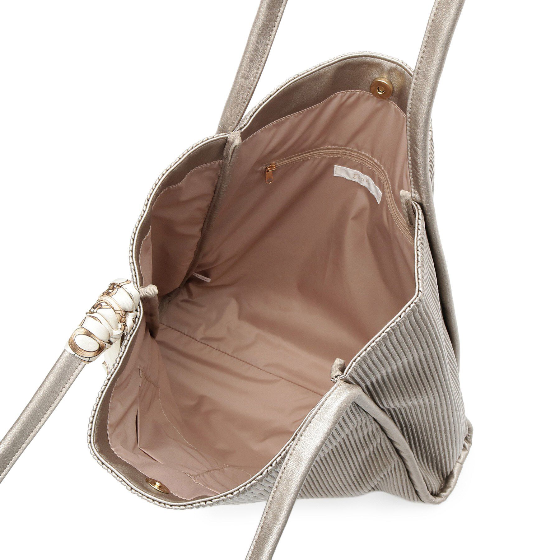 grove「【A4】プリーツスカーフ付トート」|トートバッグ|