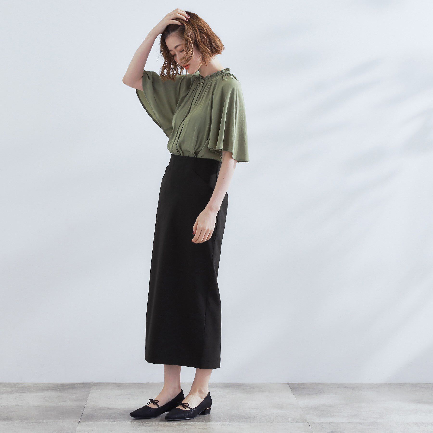 grove「360&deg;伸びて楽なはき心地　すっきり見えタイトスカート」|スカート|