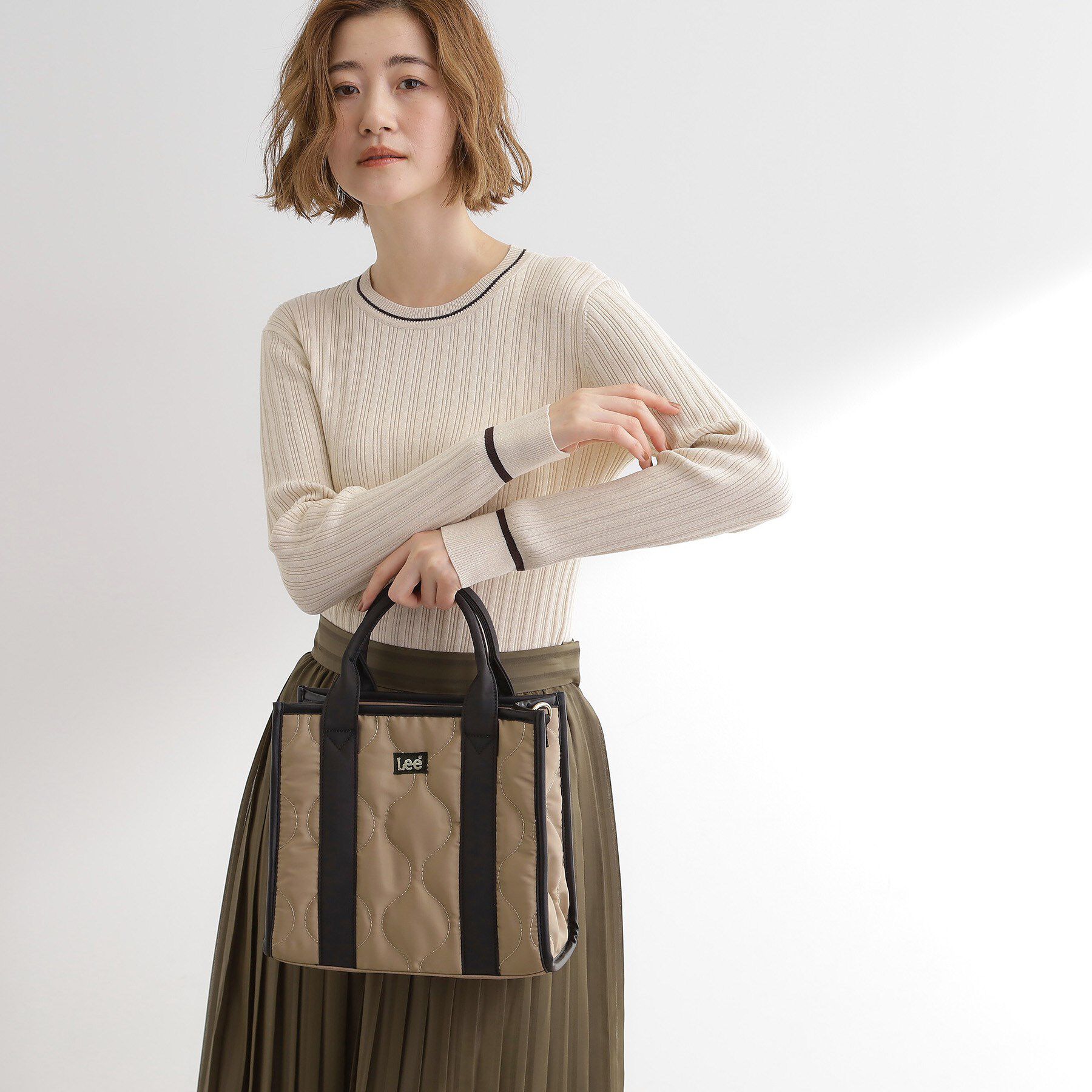 grove「【Lee別注】撥水キルトパイピング2WAYトート」|トートバッグ|
