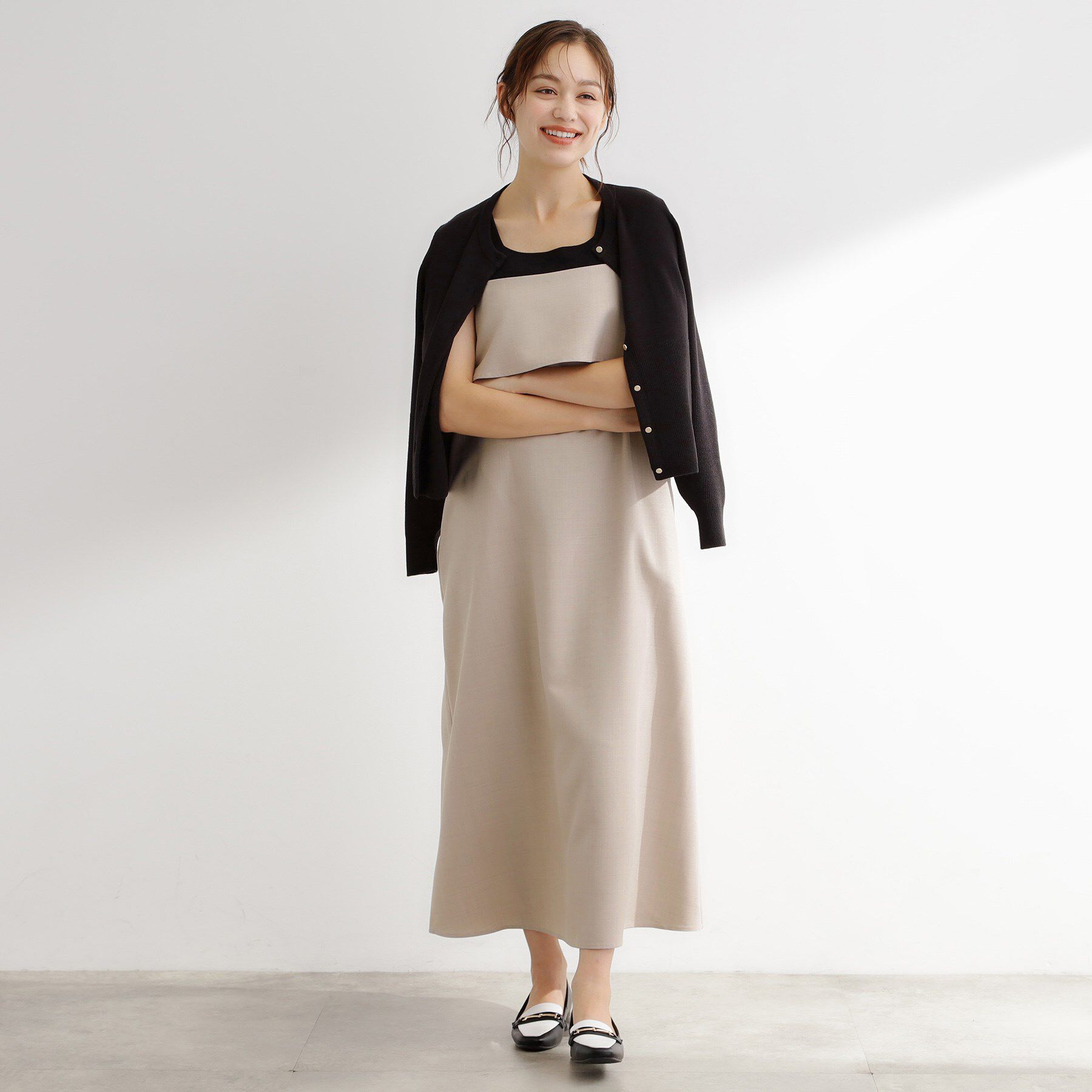 grove「【カセット服】洗えるAラインキャミワンピース」|ワンピース|