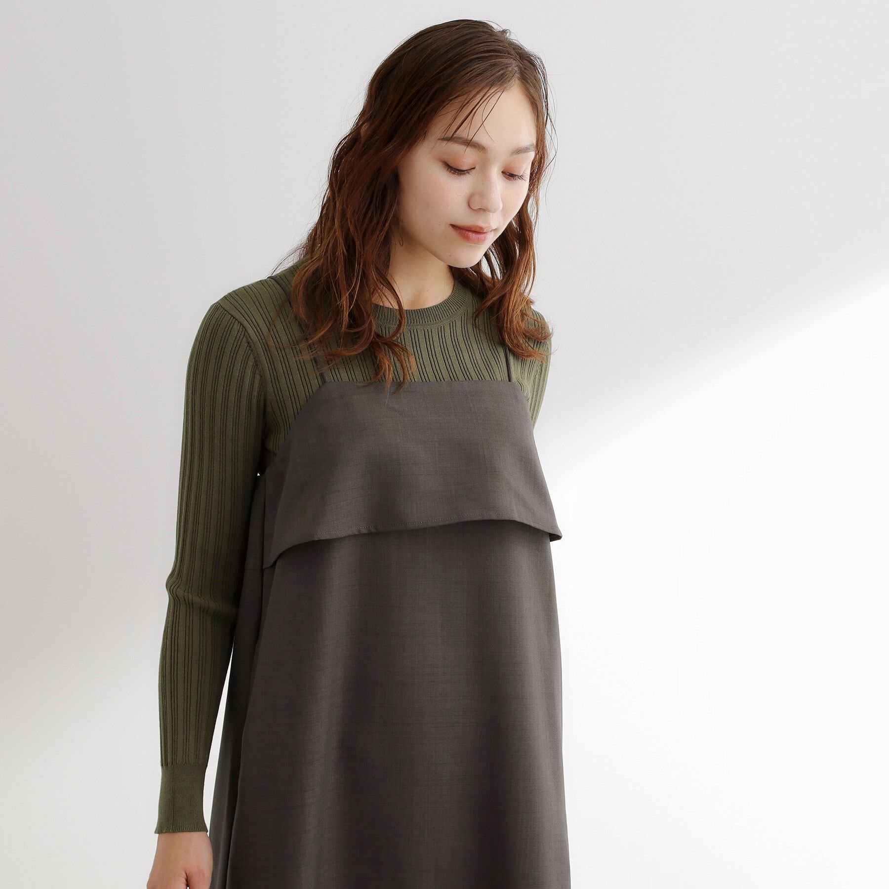 grove「【カセット服】洗えるAラインキャミワンピース」|ワンピース|