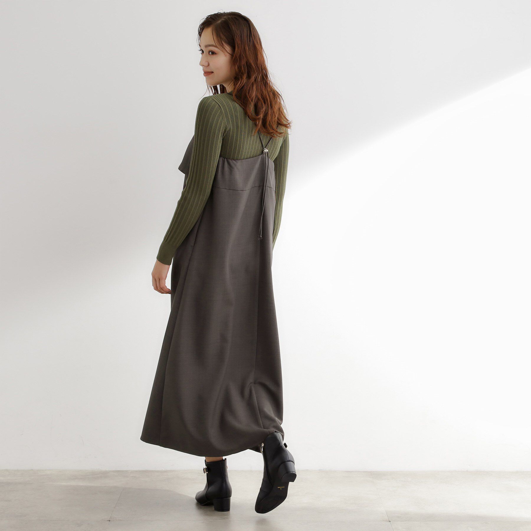 grove「【カセット服】洗えるAラインキャミワンピース」|ワンピース|