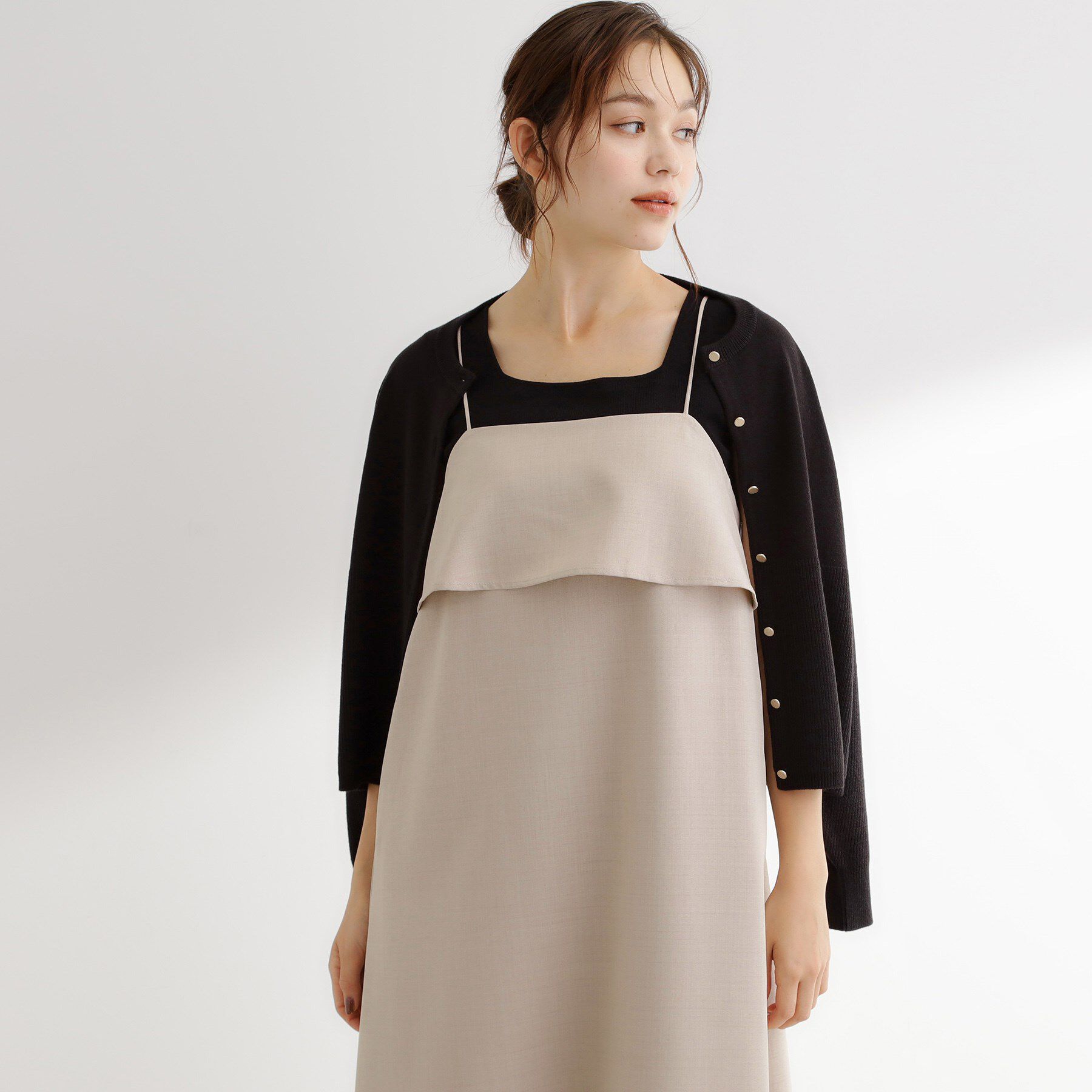 grove「【カセット服】洗えるAラインキャミワンピース」|ワンピース|