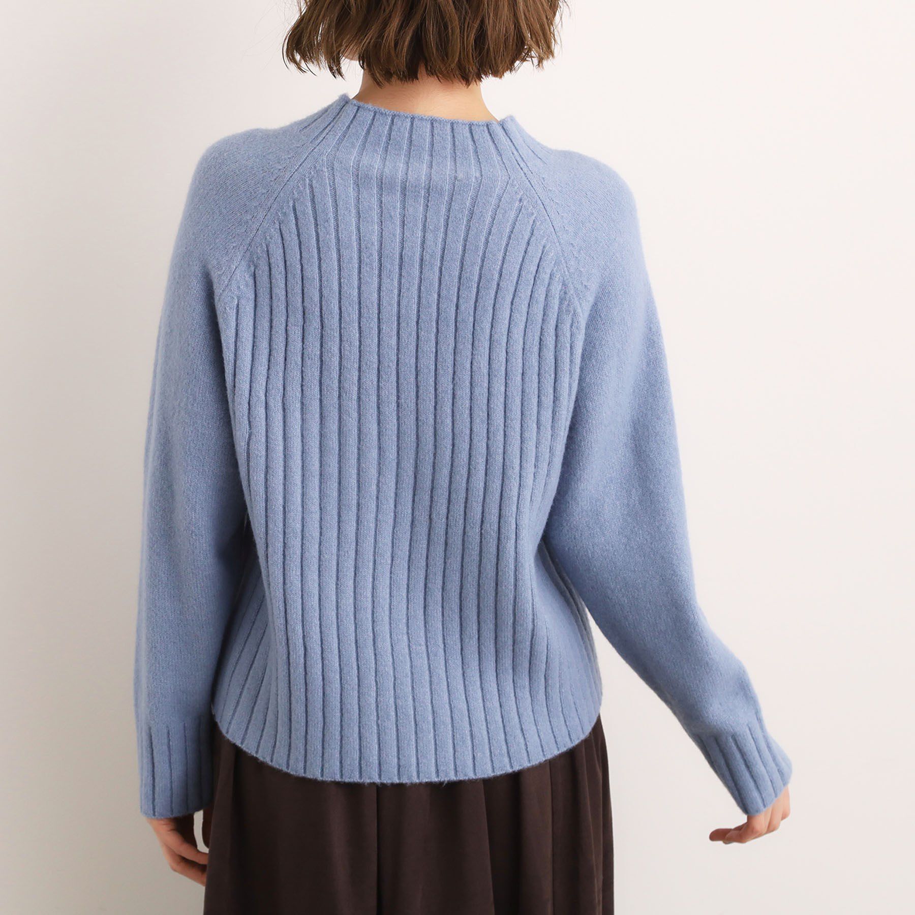 grove「【洗える】バックリブ切替ニット」|ニット・セーター|