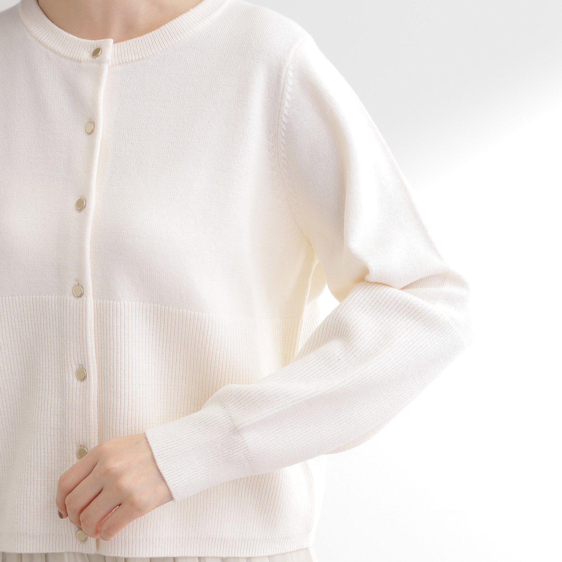 grove「【毛玉軽減／洗える】編地切替カーディガン」|カーディガン|