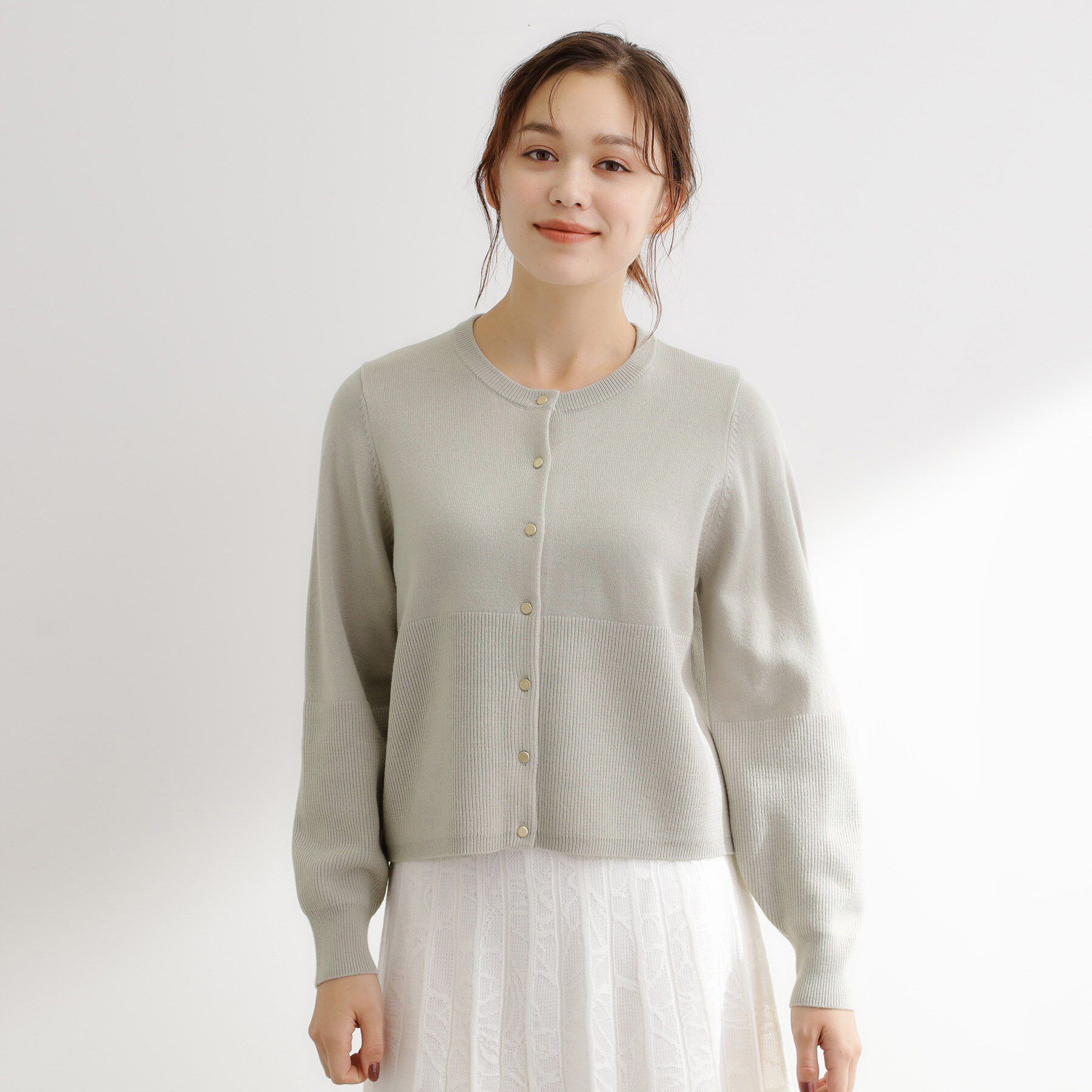 grove「【毛玉軽減／洗える】編地切替カーディガン」|カーディガン|