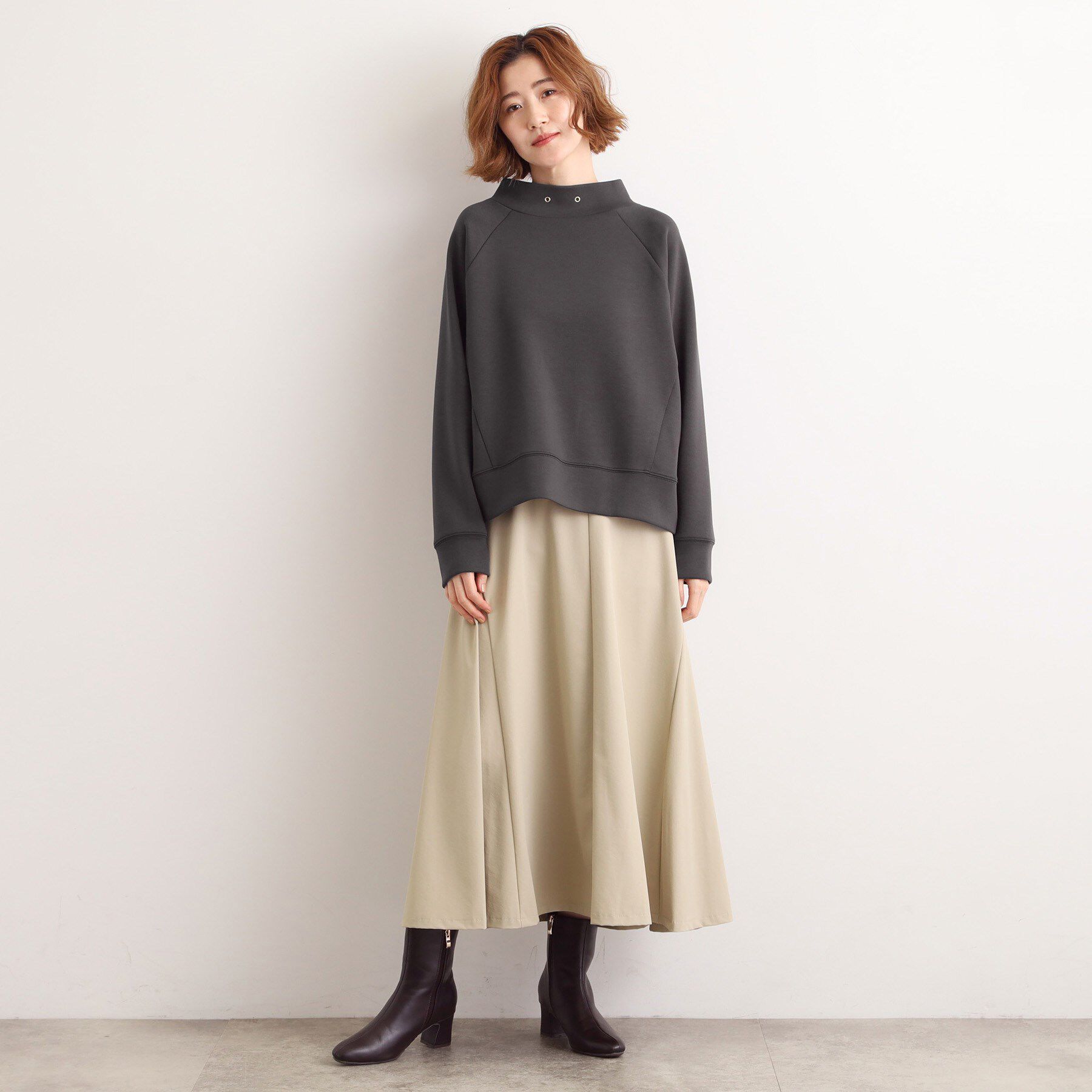 grove「モックネックダンボールスウェット」|パーカー|