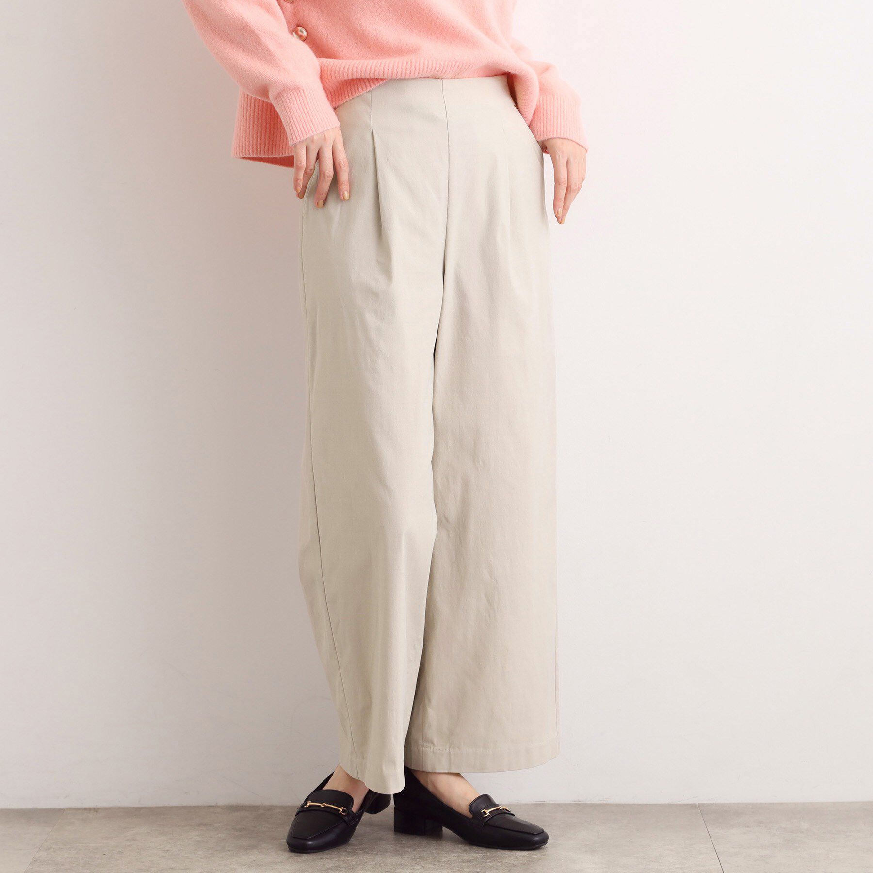 grove「【選べる着丈/多機能】裏起毛ハイパーストレッチワイドパンツ」|その他|