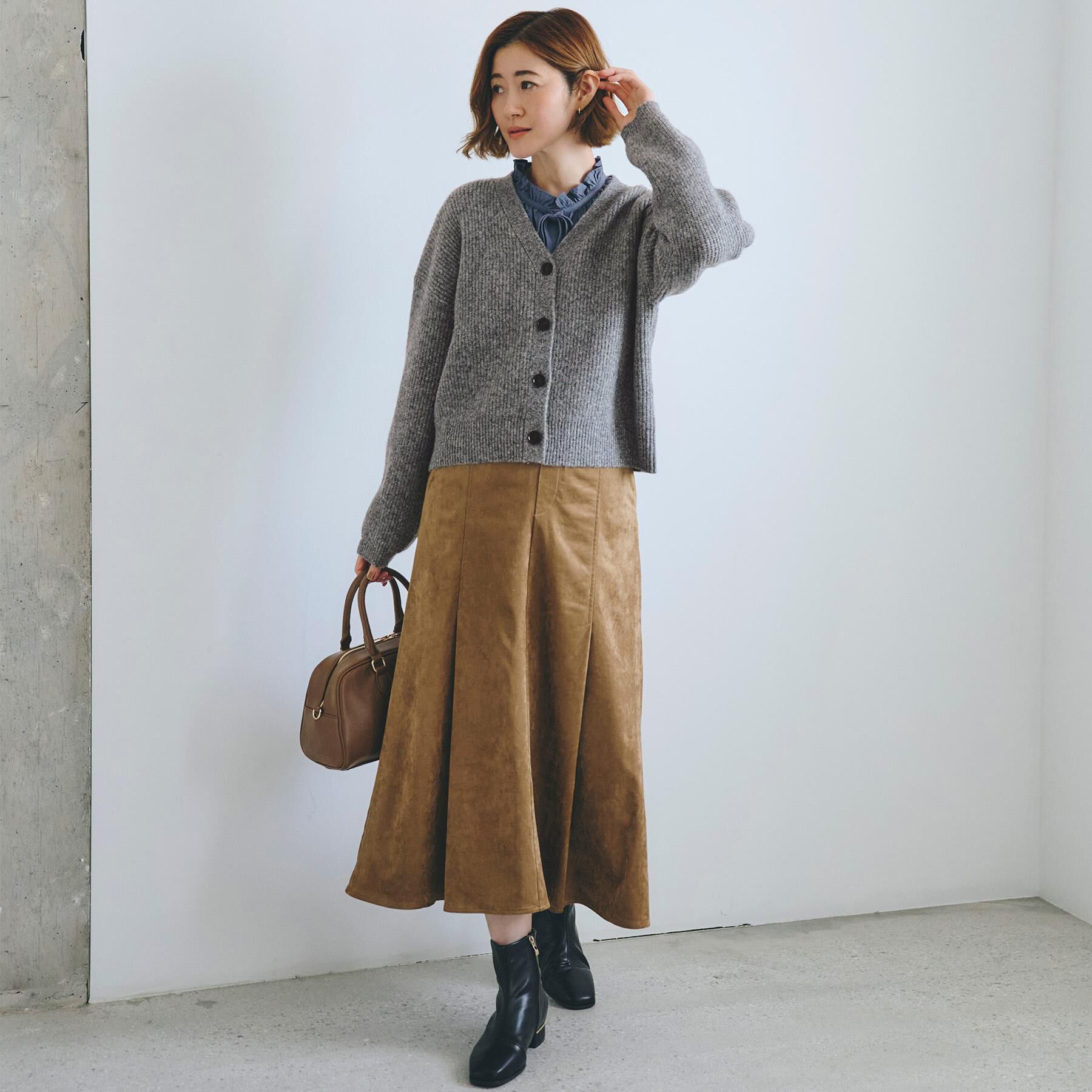 grove「【SETITEM】オーバーサイズ畔カーディガン」|カーディガン|