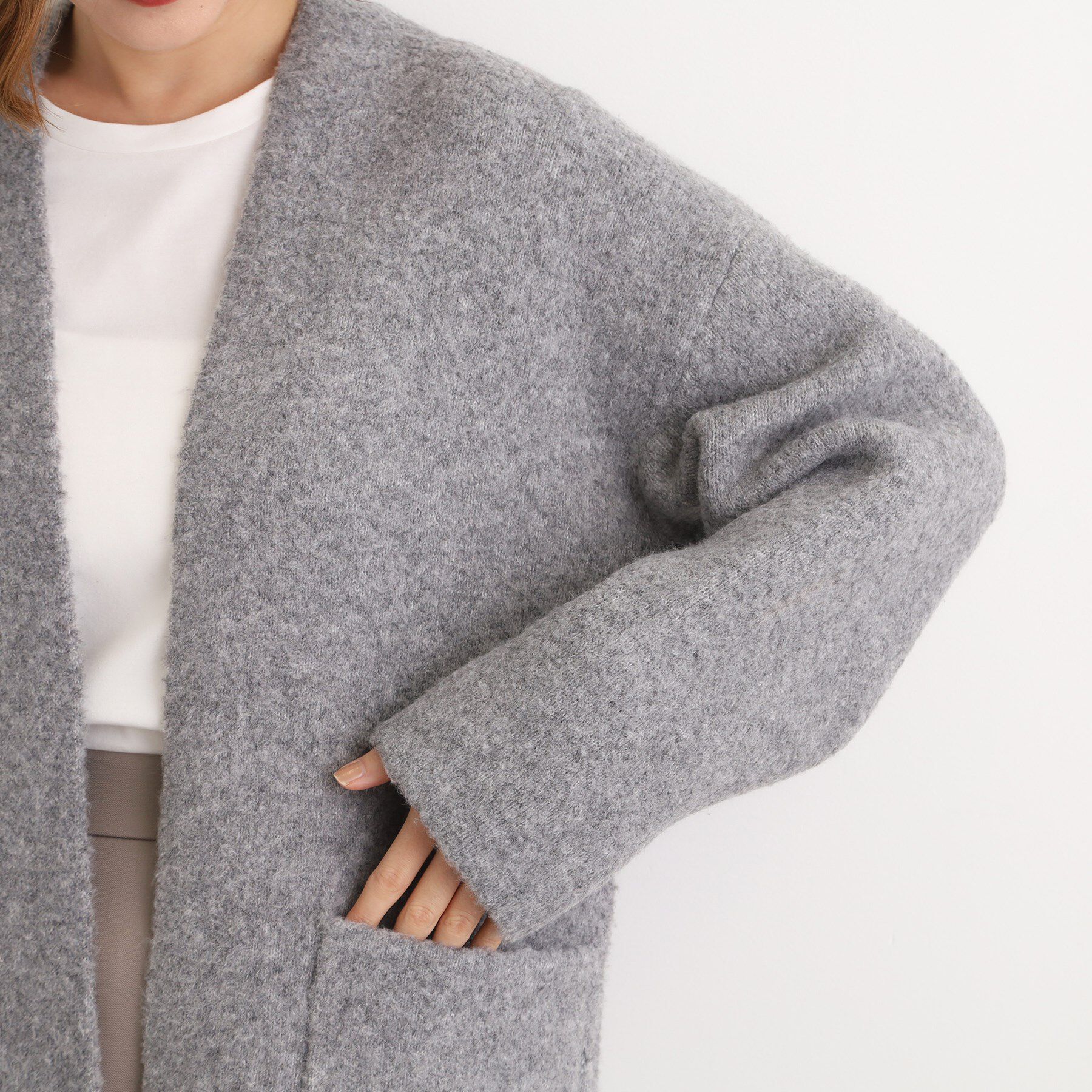 grove「軽やかに着流す　ブークレニットコーディガン」|カーディガン|