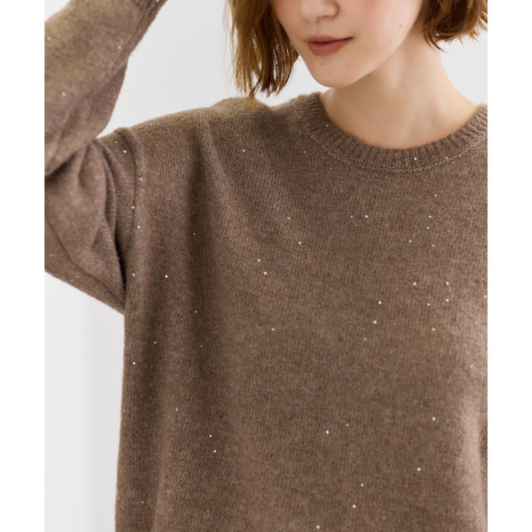 grove「華やぎ冬ニット　ミニスパンコールフェザーニット」|ニット・セーター|