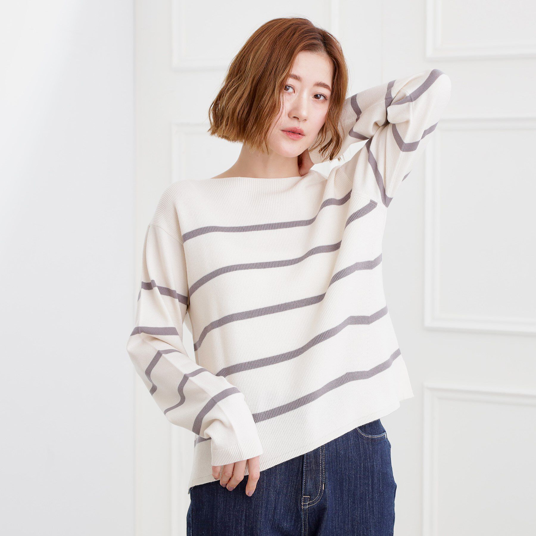 grove「高評価！【洗濯機OK】ベーシックニット【毛玉軽減】」|ニット・セーター|