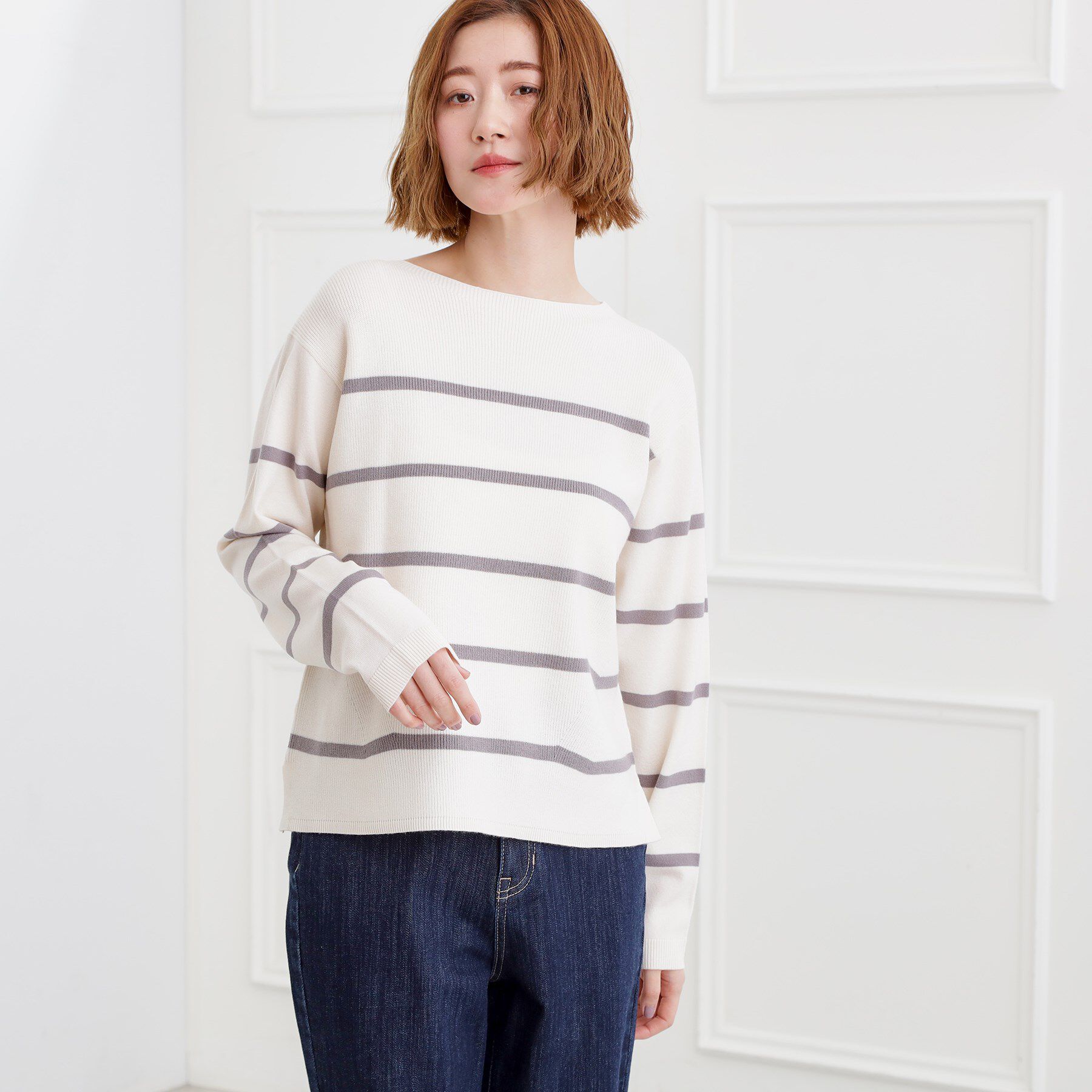 grove「高評価！【洗濯機OK】ベーシックニット【毛玉軽減】」|ニット・セーター|