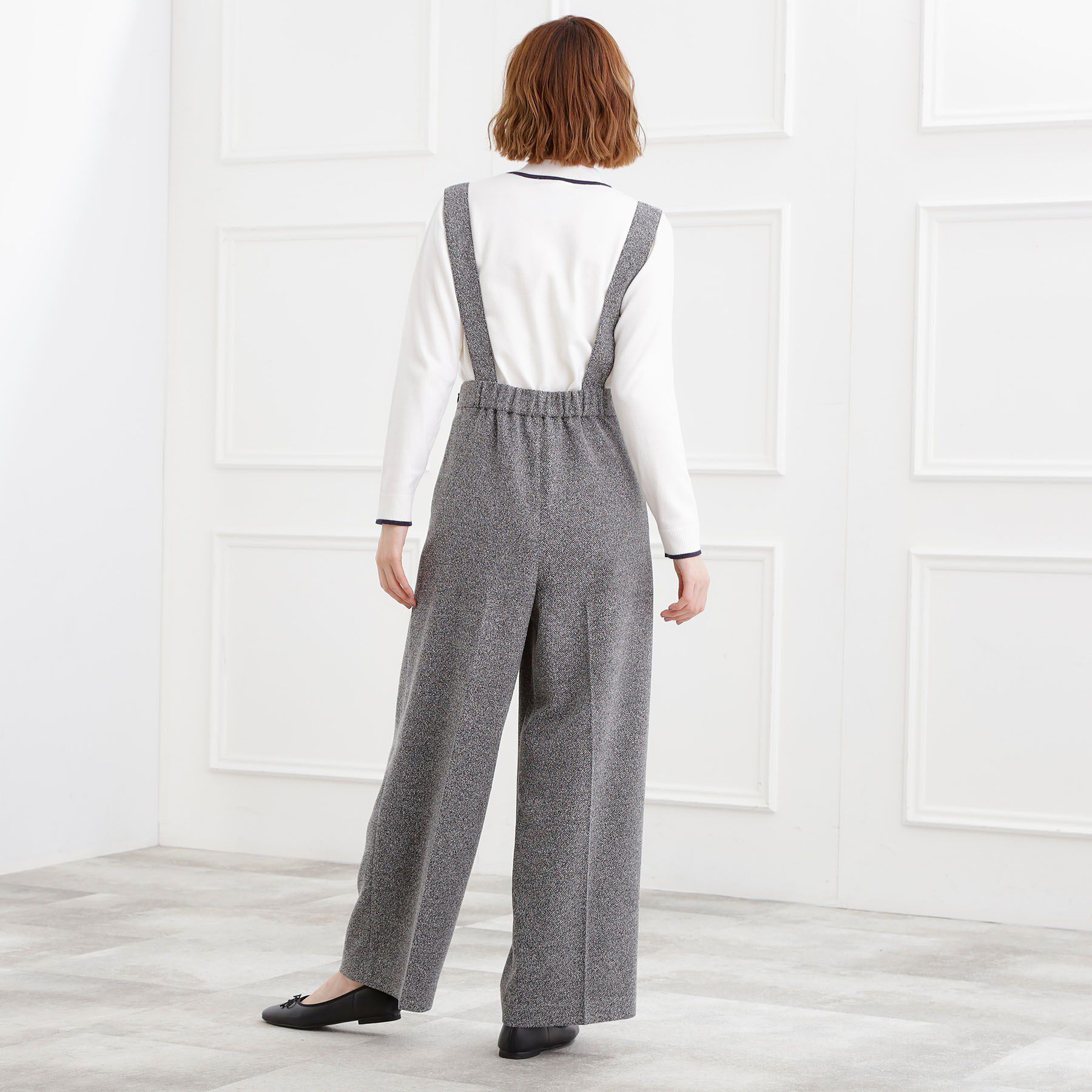 grove「【2WAY】ショルダーストラップツイードパンツ」|その他|