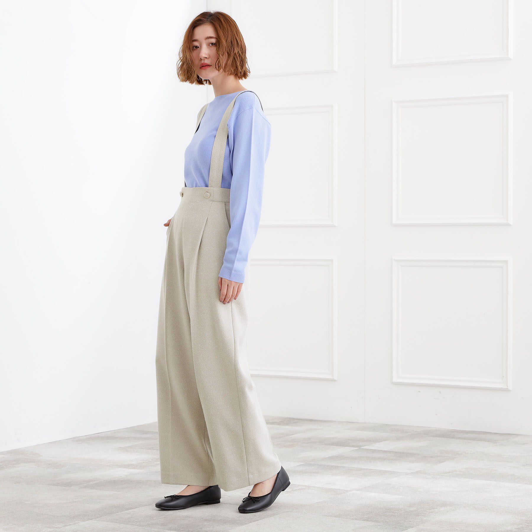 grove「【2WAY】ショルダーストラップツイードパンツ」|その他|