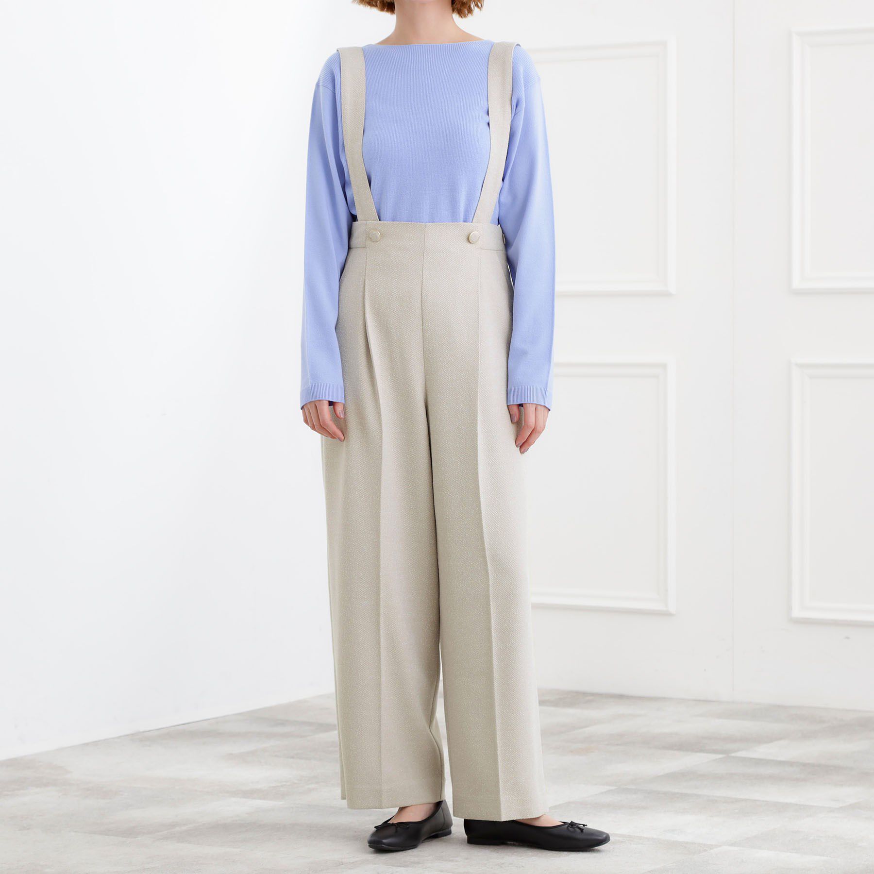 grove「【2WAY】ショルダーストラップツイードパンツ」|その他|