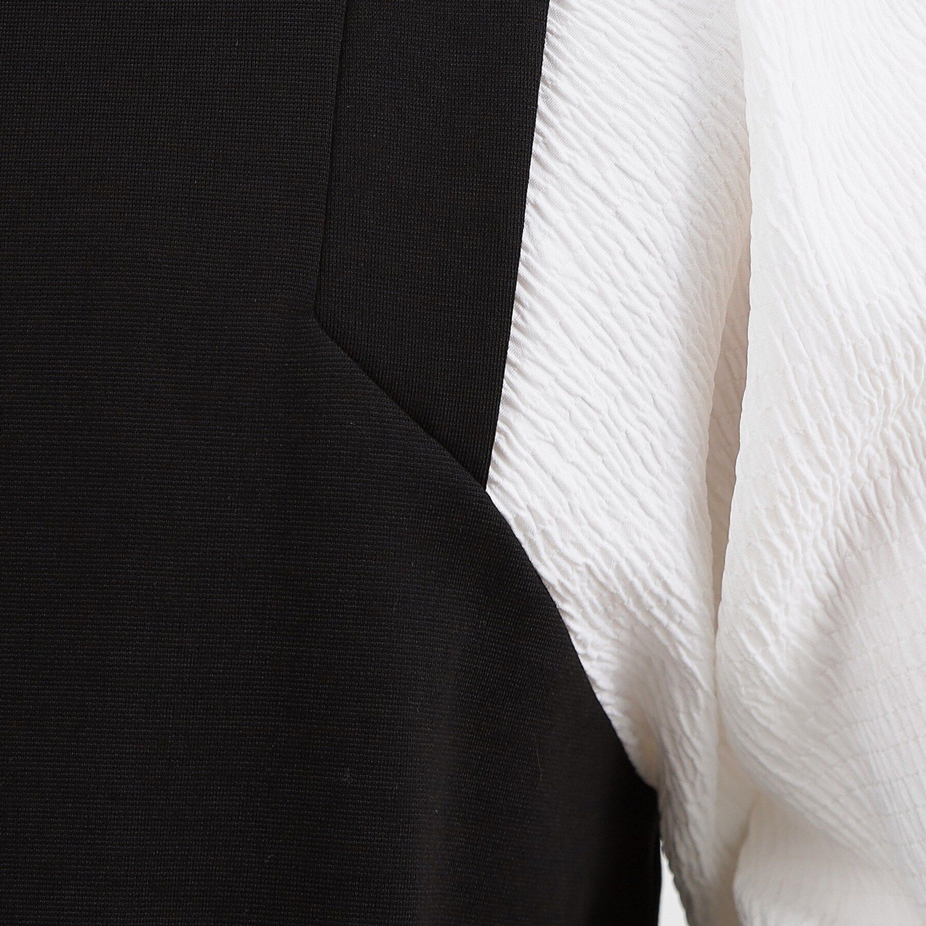 grove「【体型カバー/洗える】袖布帛ポンチワンピース」|ワンピース|