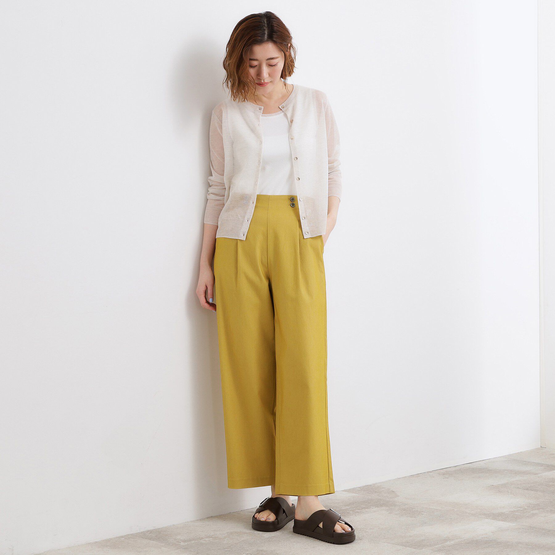 grove「【シリーズ累計13万枚/ひんやり・UV】ハイパーストレッチ ワイドクロップドパンツ」|その他|