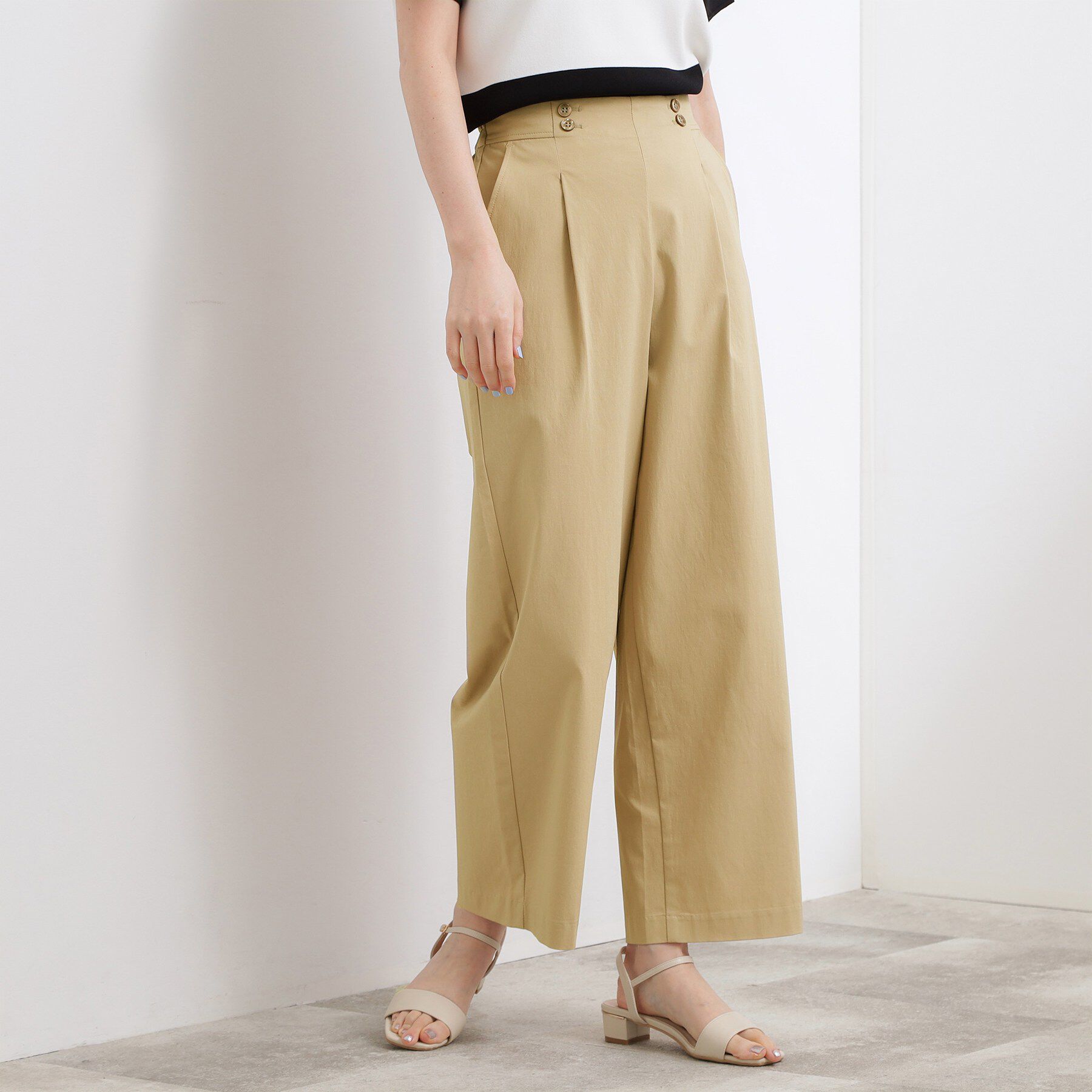 grove「【シリーズ累計13万枚/ひんやり・UV】ハイパーストレッチ ワイドクロップドパンツ」|その他|