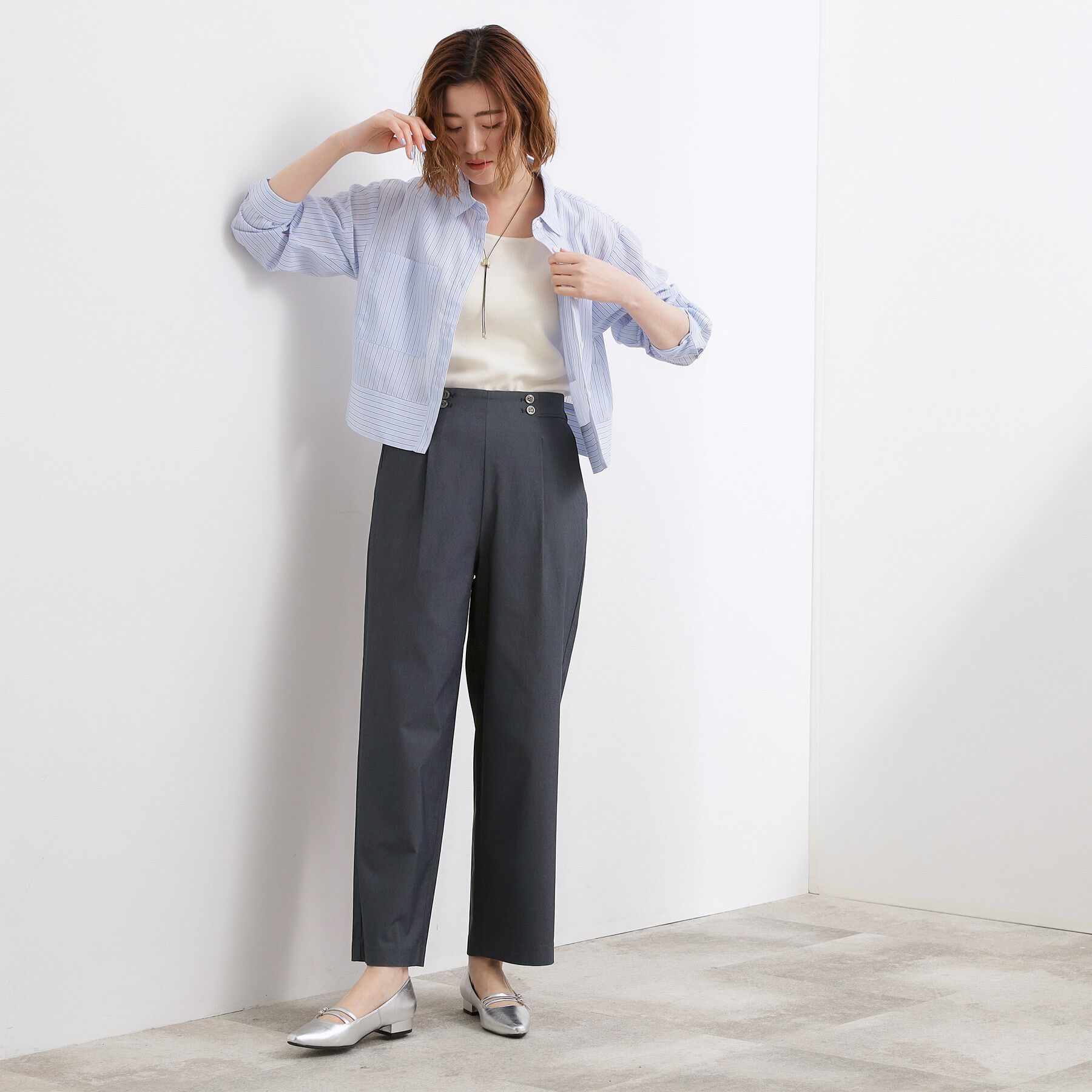 grove「【シリーズ累計13万枚/ひんやり・UV】ハイパーストレッチ ワイドクロップドパンツ」|その他|