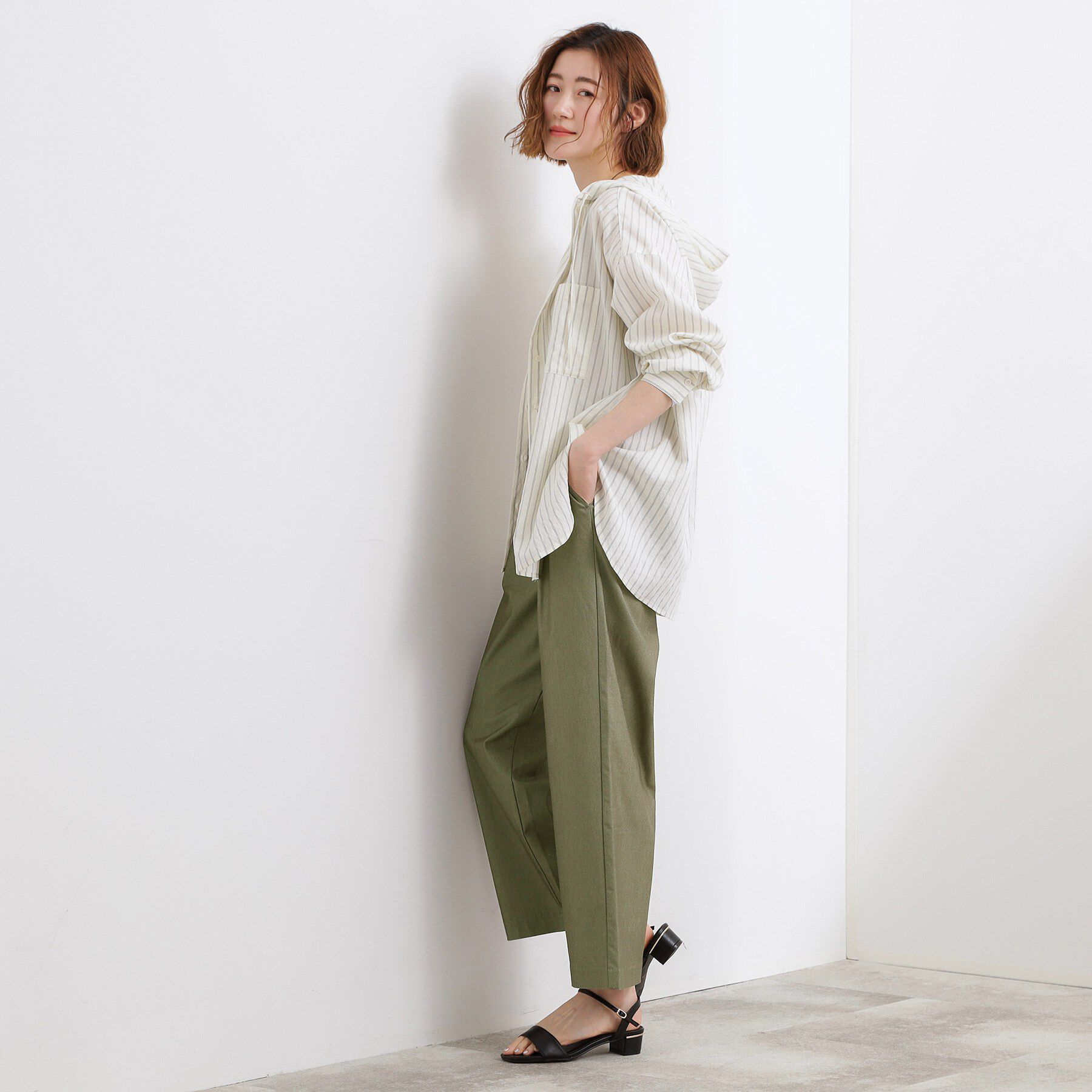 grove「【シリーズ累計13万枚/ひんやり・UV】ハイパーストレッチ ワイドクロップドパンツ」|その他|