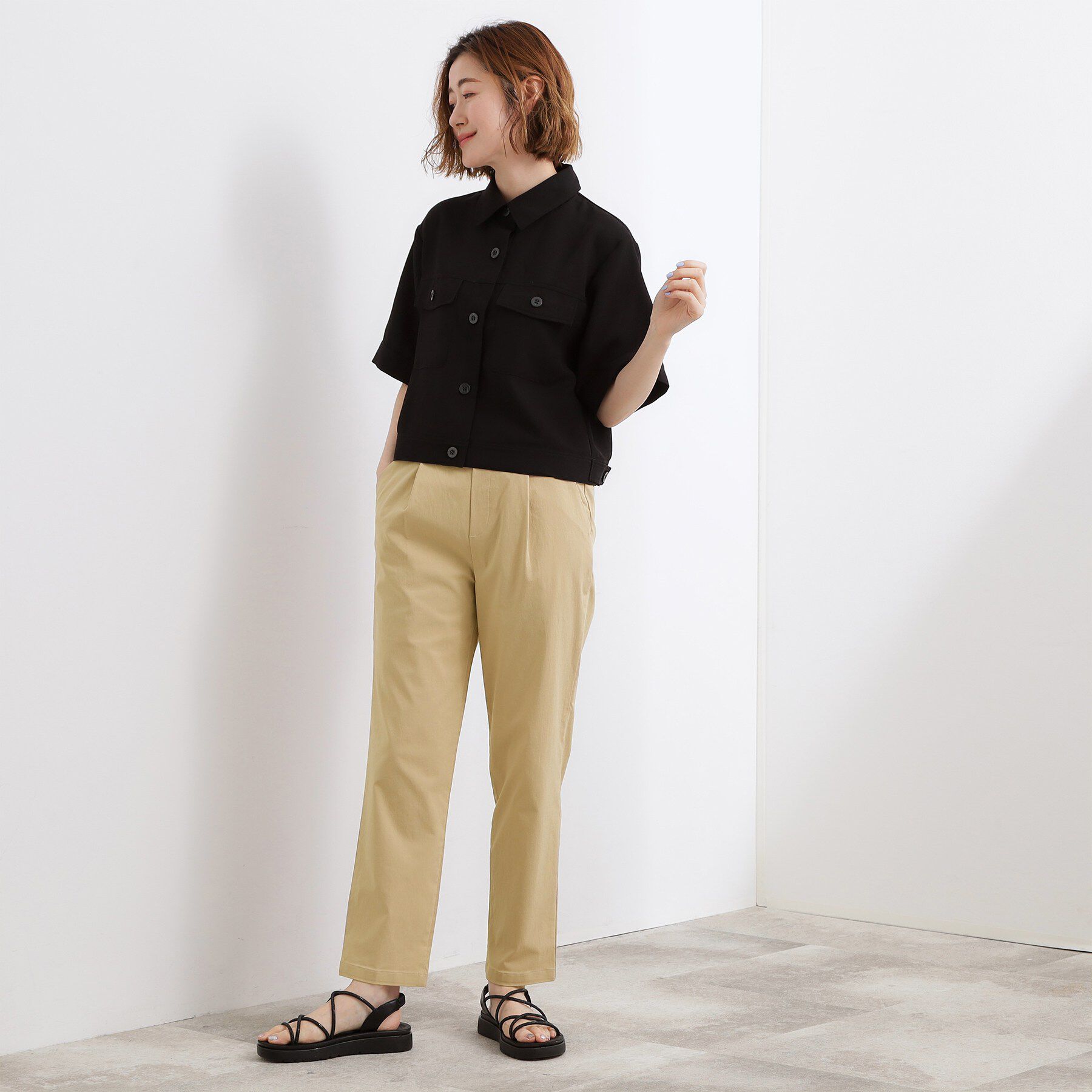 grove「【シリーズ累計13万枚/ひんやり・UV】すっきり見えが叶うサマーハイパーストレッチ テーパードパンツ」|その他|